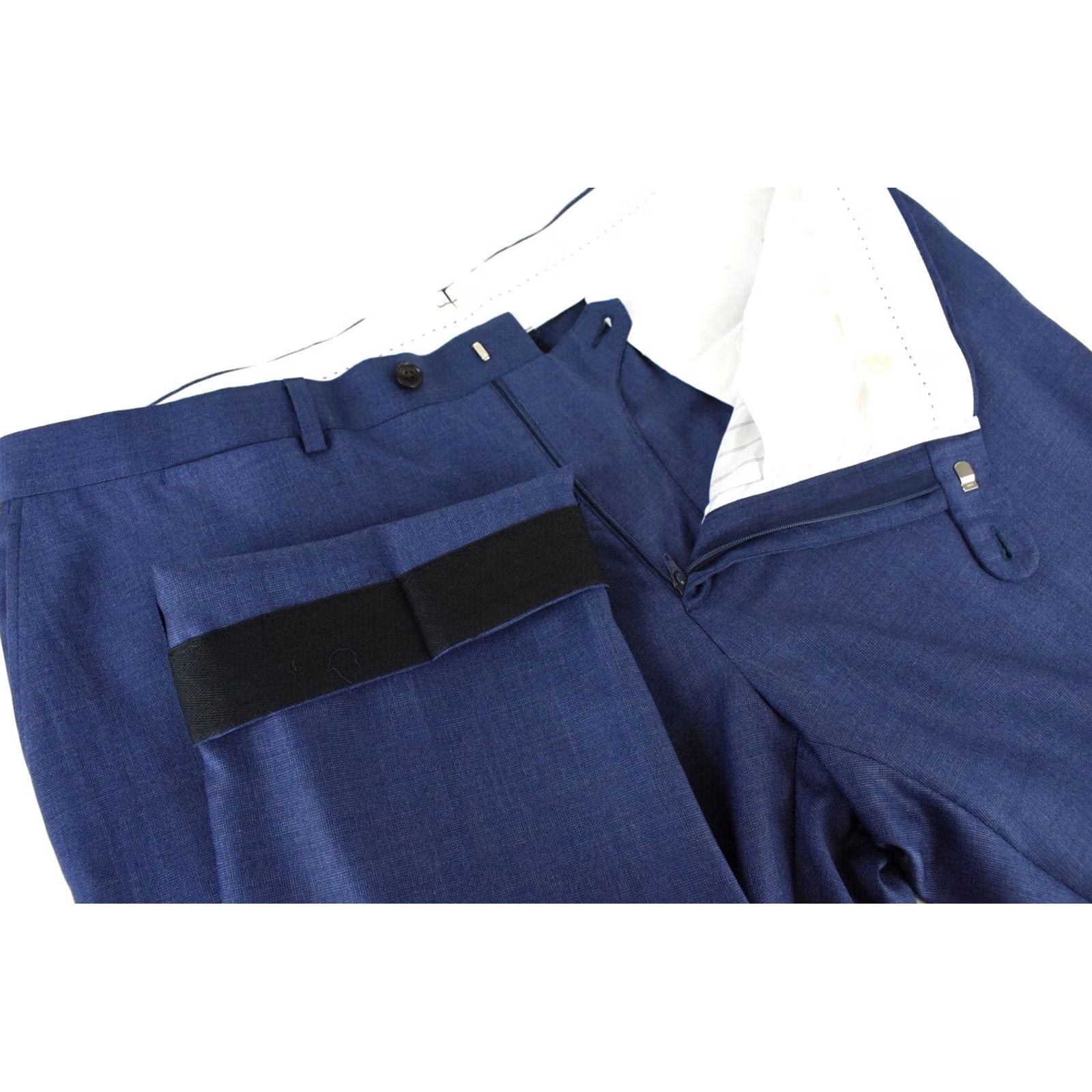 Suitsupply Suitsupply Sienna Trousers Wool Tapered Fit Zip Fly Blue Men W40 Dress Pants Formal Business Women/Mens Size US 40 / EU 56 - 4 Thumbnail