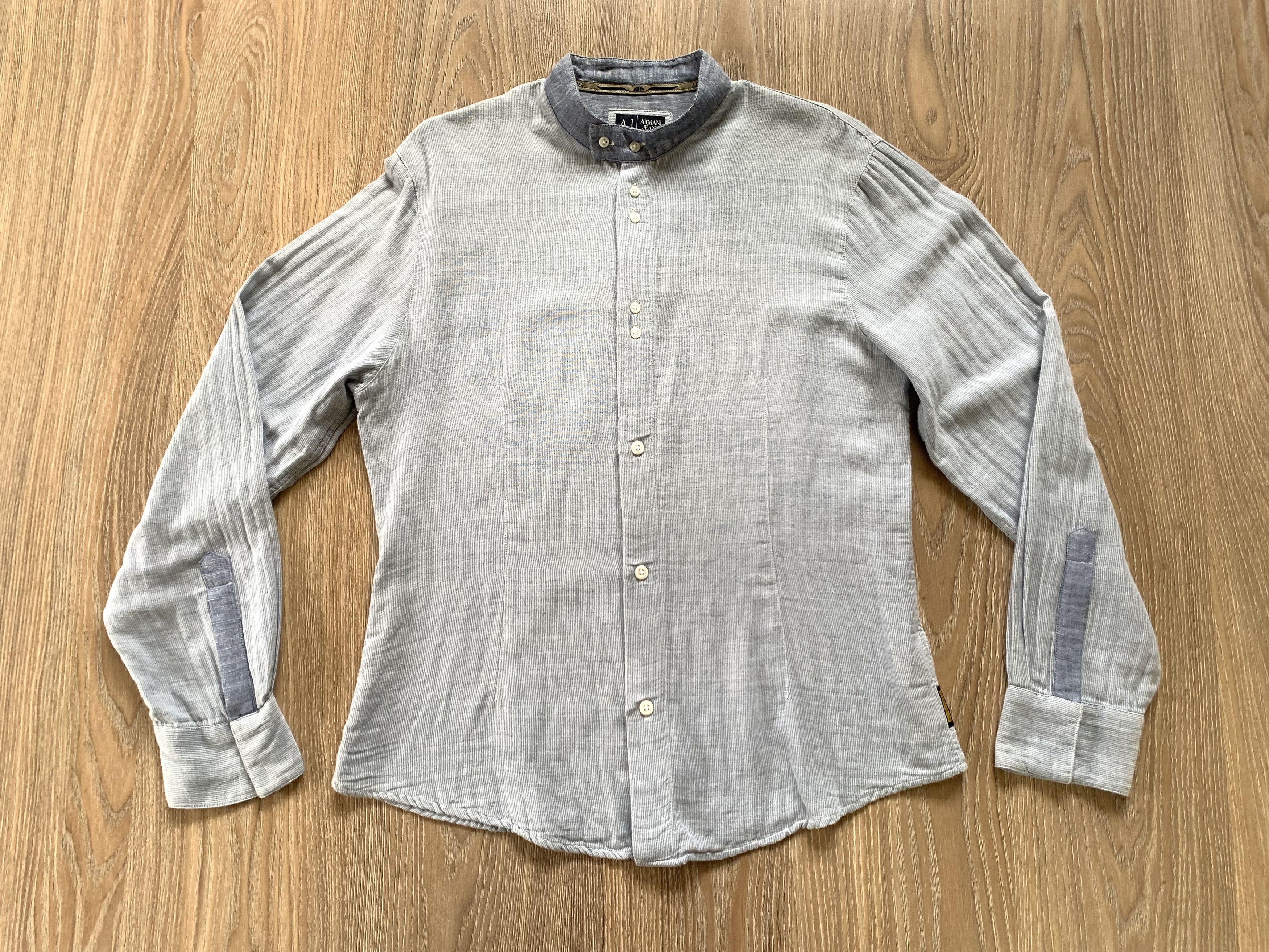 Armani Vintage Armani Jeans Cotton Shirt Button Up Size US L / EU 52-54 / 3 - 2 Thumbnail