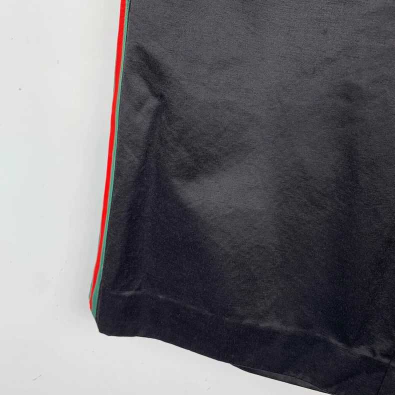 Gucci Gucci Black wax red and green striped laced cotton shorts 2 Size US 28 / EU 44 - 4 Thumbnail