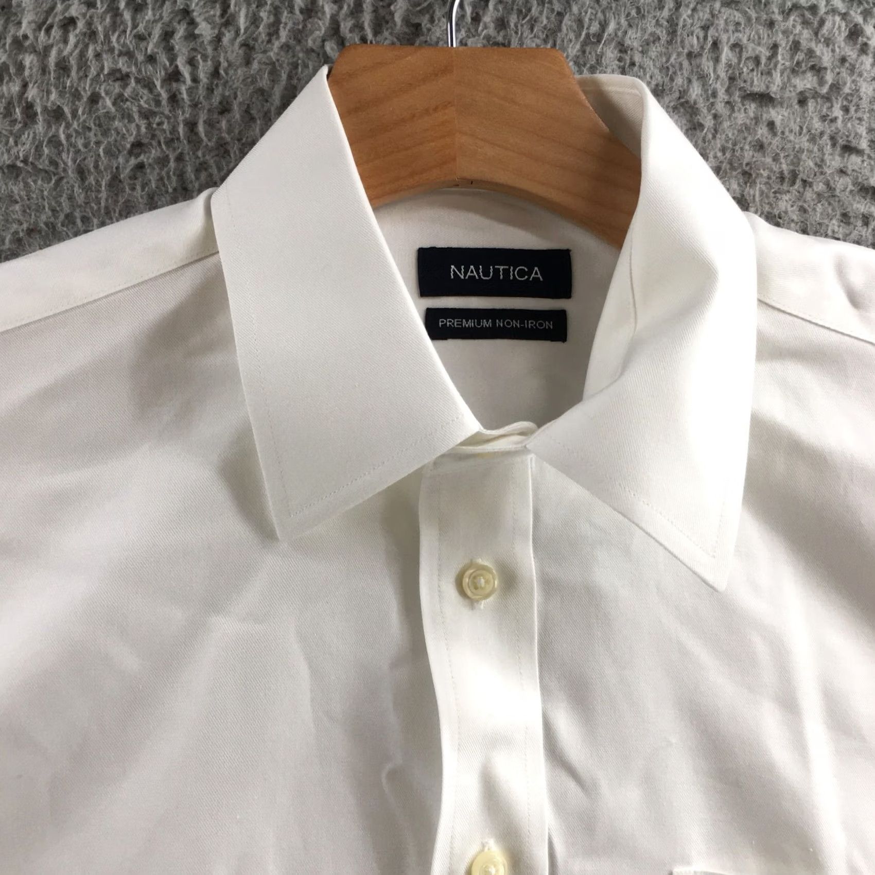 Nautica Nautica Shirt Mens 15.5 32/33 White Cotton Premium Non Iron Longsleeve Button Up Size US XS / EU 42 / 0 - 4 Thumbnail