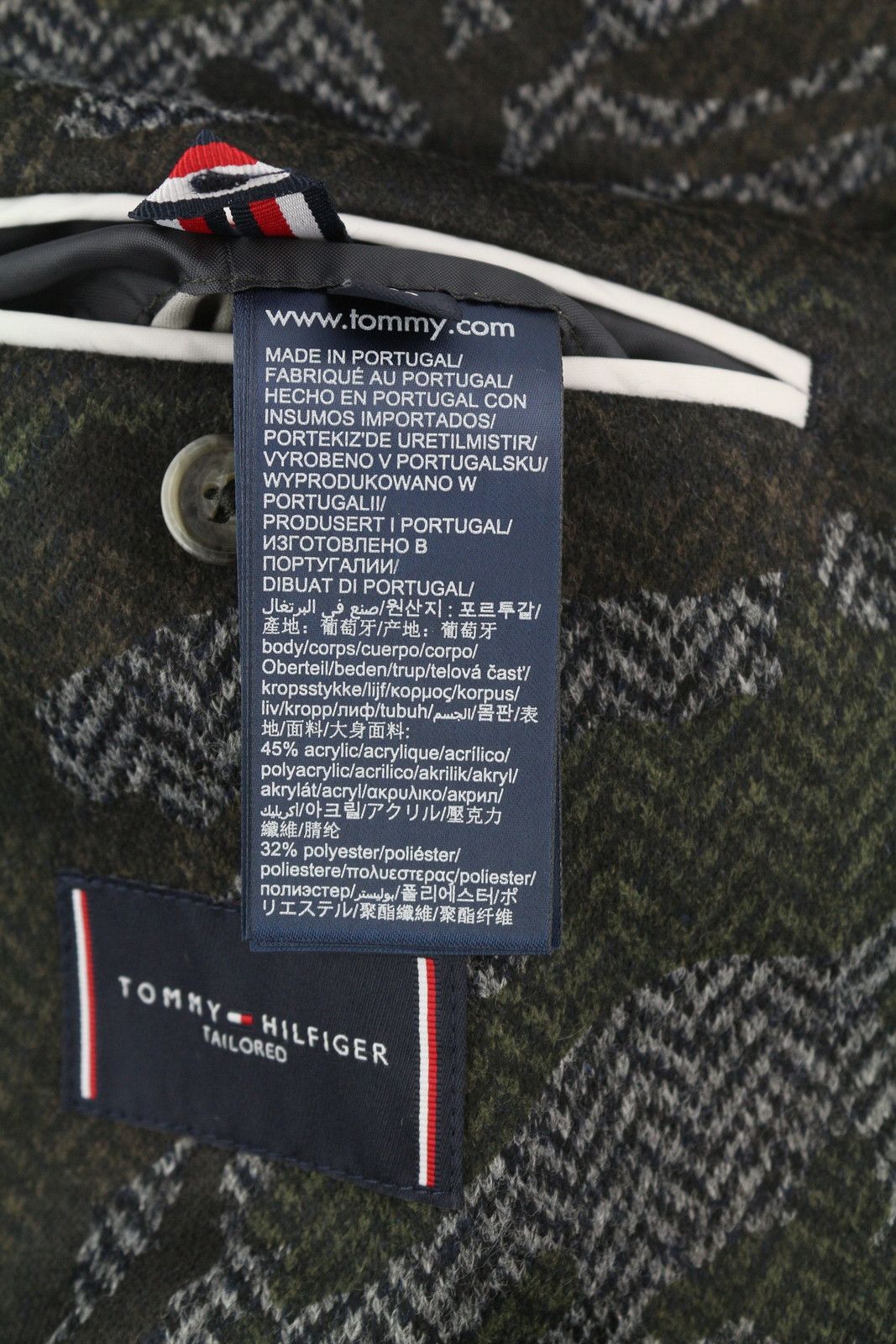 Tommy Hilfiger JERSEY RAW CUT SLIM XS Camouflage THFlex Wool Blazer 85174 Size US XS / EU 42 / 0 - 10 Thumbnail