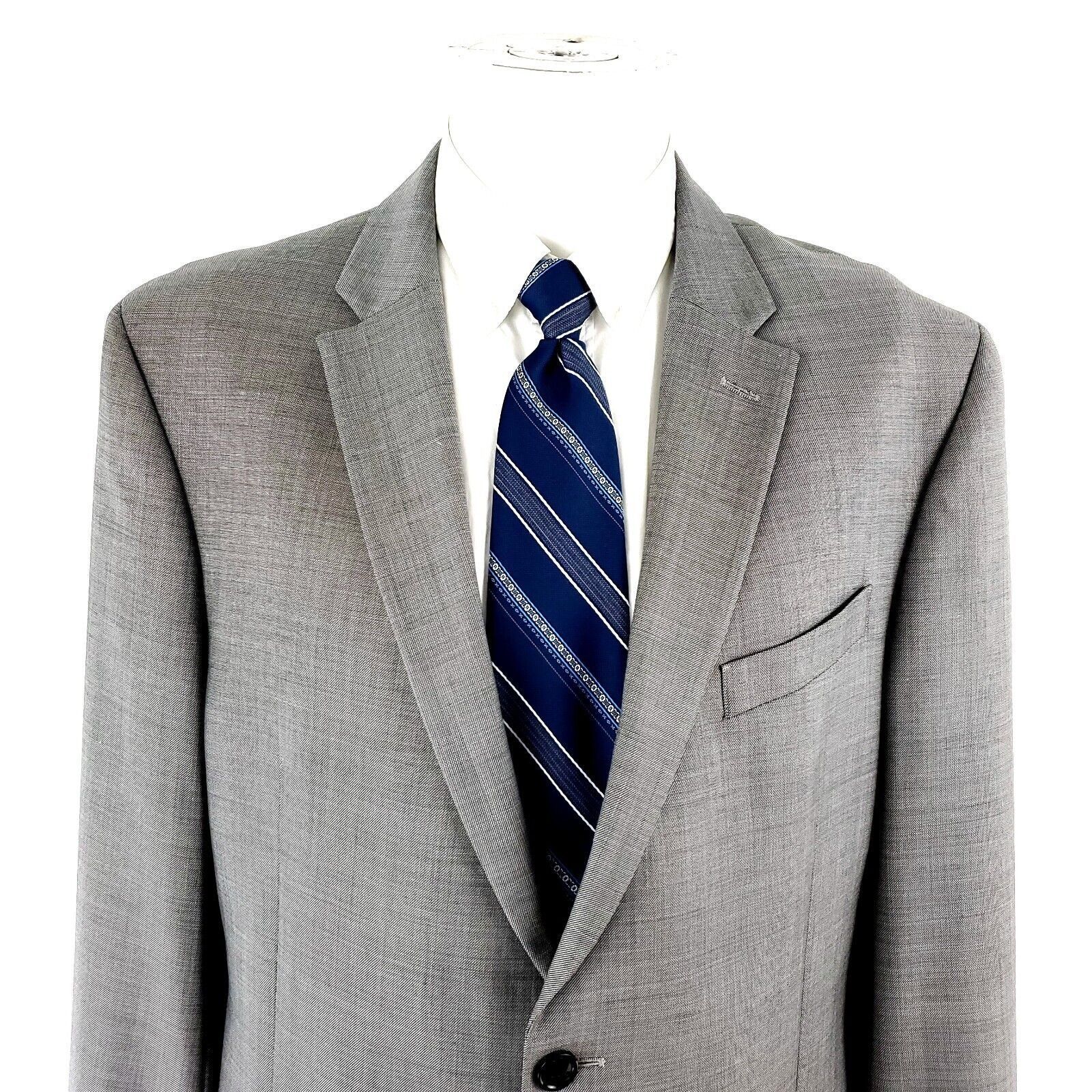 Tommy Hilfiger Tommy Hilfiger Worsted Wool 2 Button Blazer 40R Gray Sharksk Size 40R - 1 Thumbnail