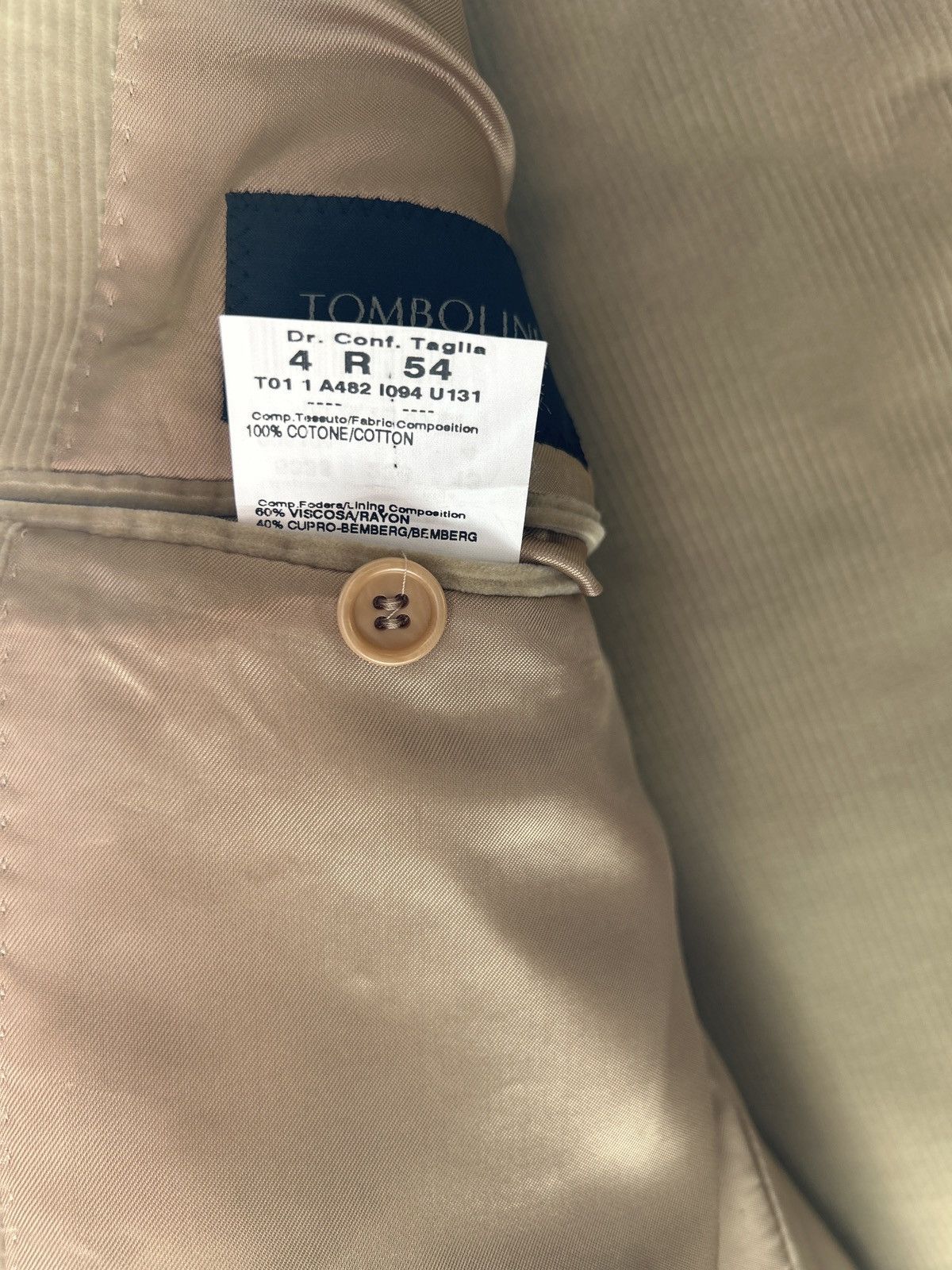 Tombolini Tombolini Made in Italy Corduroy Suit Size 44R - 8 Thumbnail