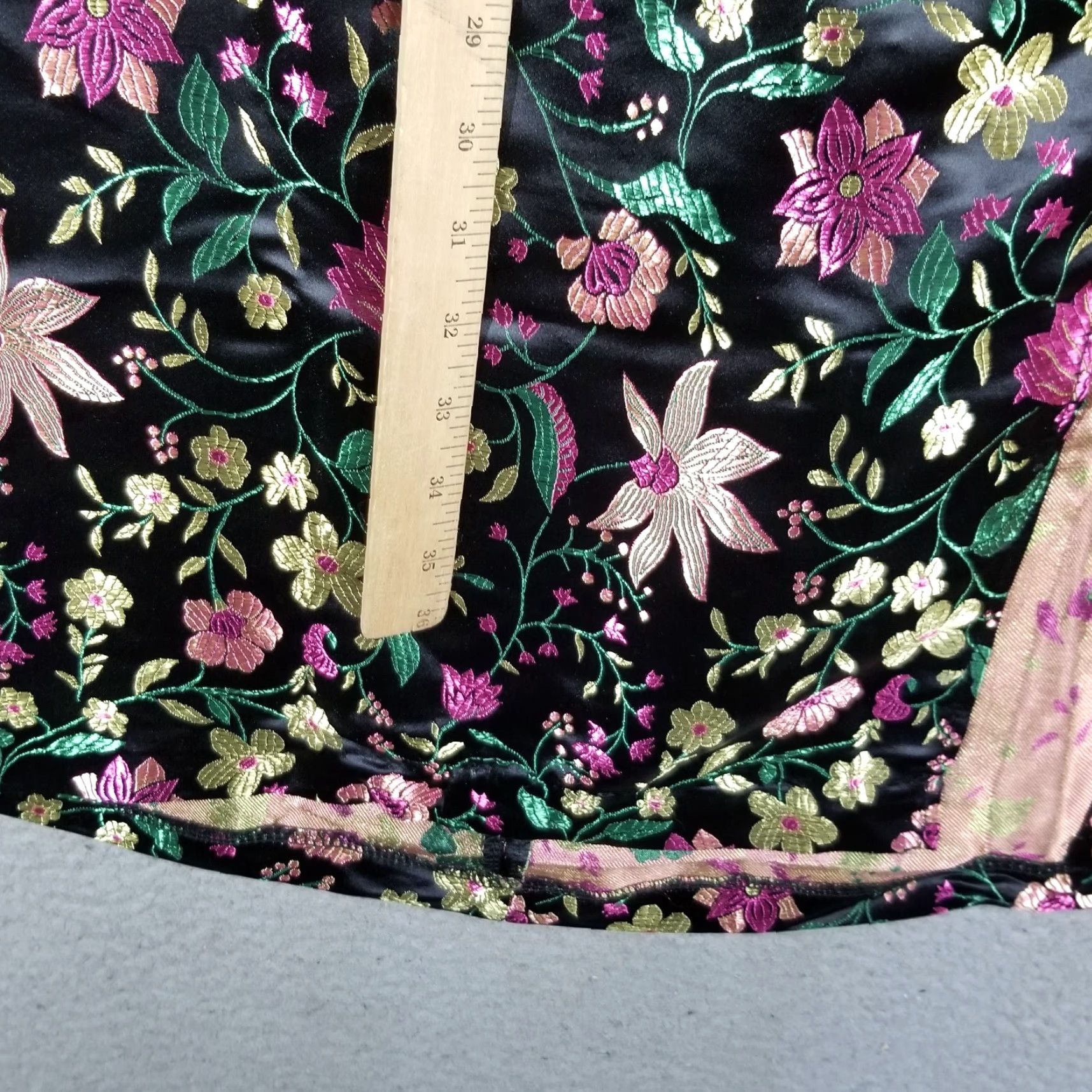 Lulus Make a Move Black Satin Floral Jacquard Strapless Midi Dress NWT Medium