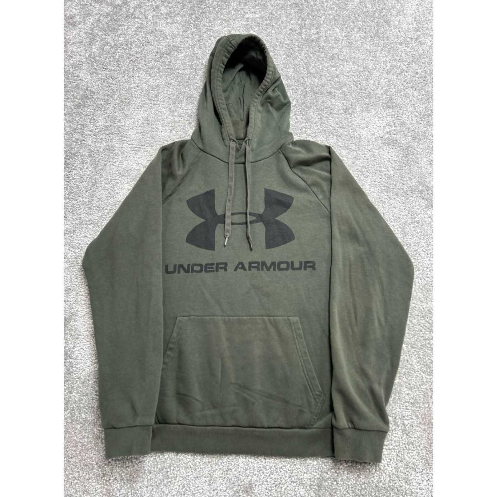 Under Armour Under Armour Rival Hoodie Mens L Green Cotton Fleece Lined Raglan Sleeve Pullover Hooded Size US L / EU 52-54 / 3 - 2 Thumbnail