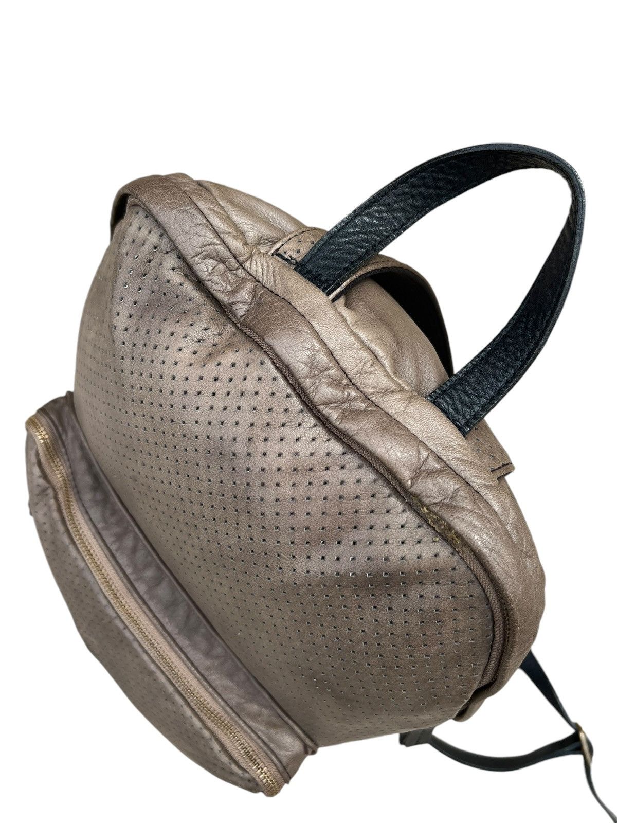 Leather Sot Japan Muddy Dirty Patina Napa Leather Backpack Bag Size ONE SIZE - 20 Thumbnail
