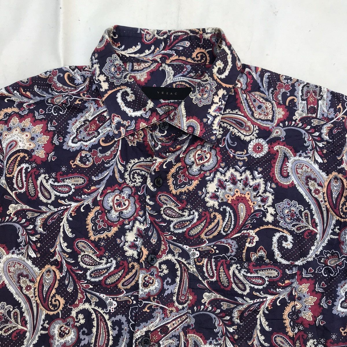 Other Paisley Short Sleeves Shirt yezac Sugar cane sweet purple pa Size US L / EU 52-54 / 3 - 11 Thumbnail