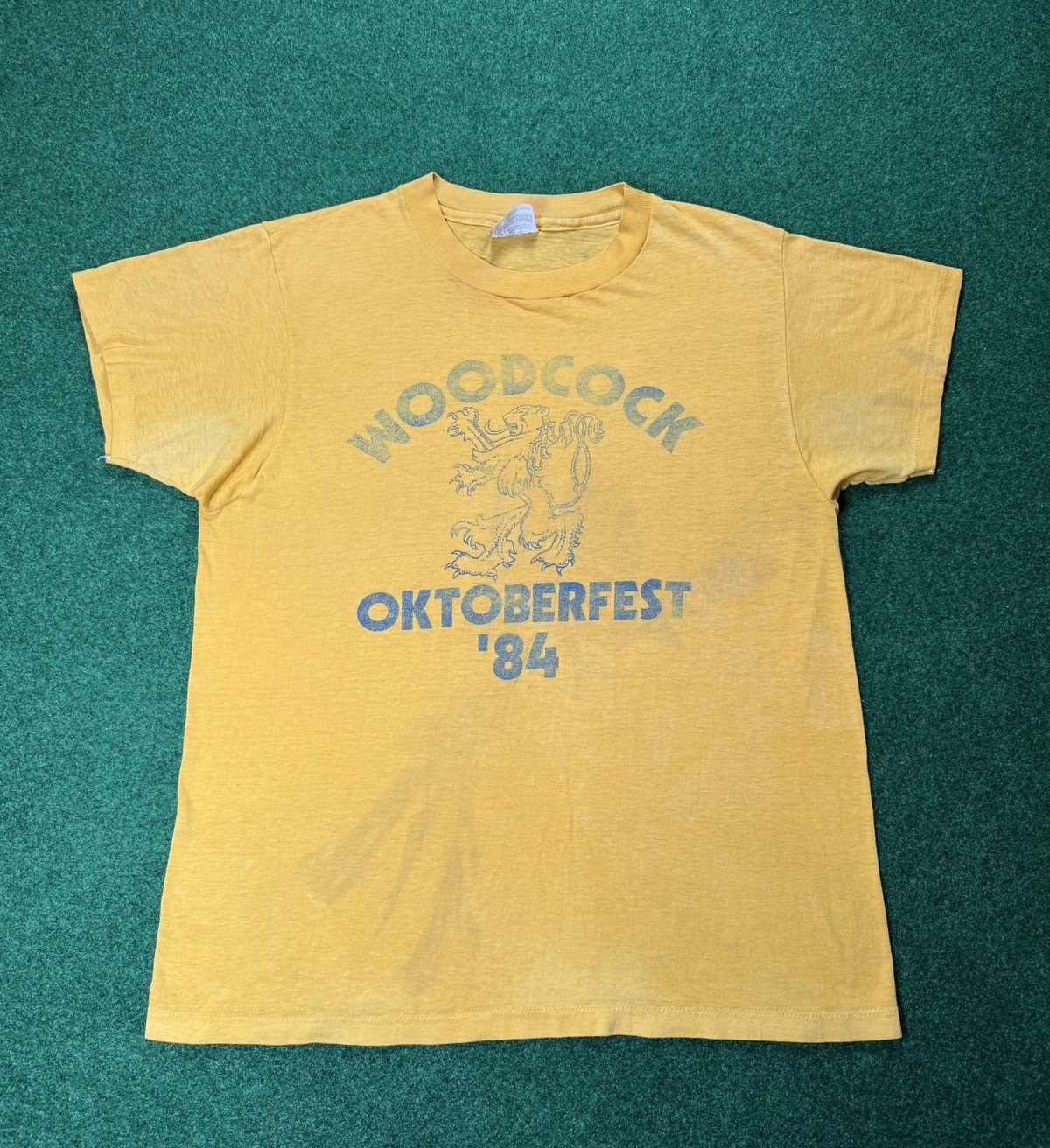 Hanes × Vintage Vintage 80s OKTOBER Fest 84’ 1984 Woodcock Pa T Shirt Size US L / EU 52-54 / 3 - 1 Thumbnail