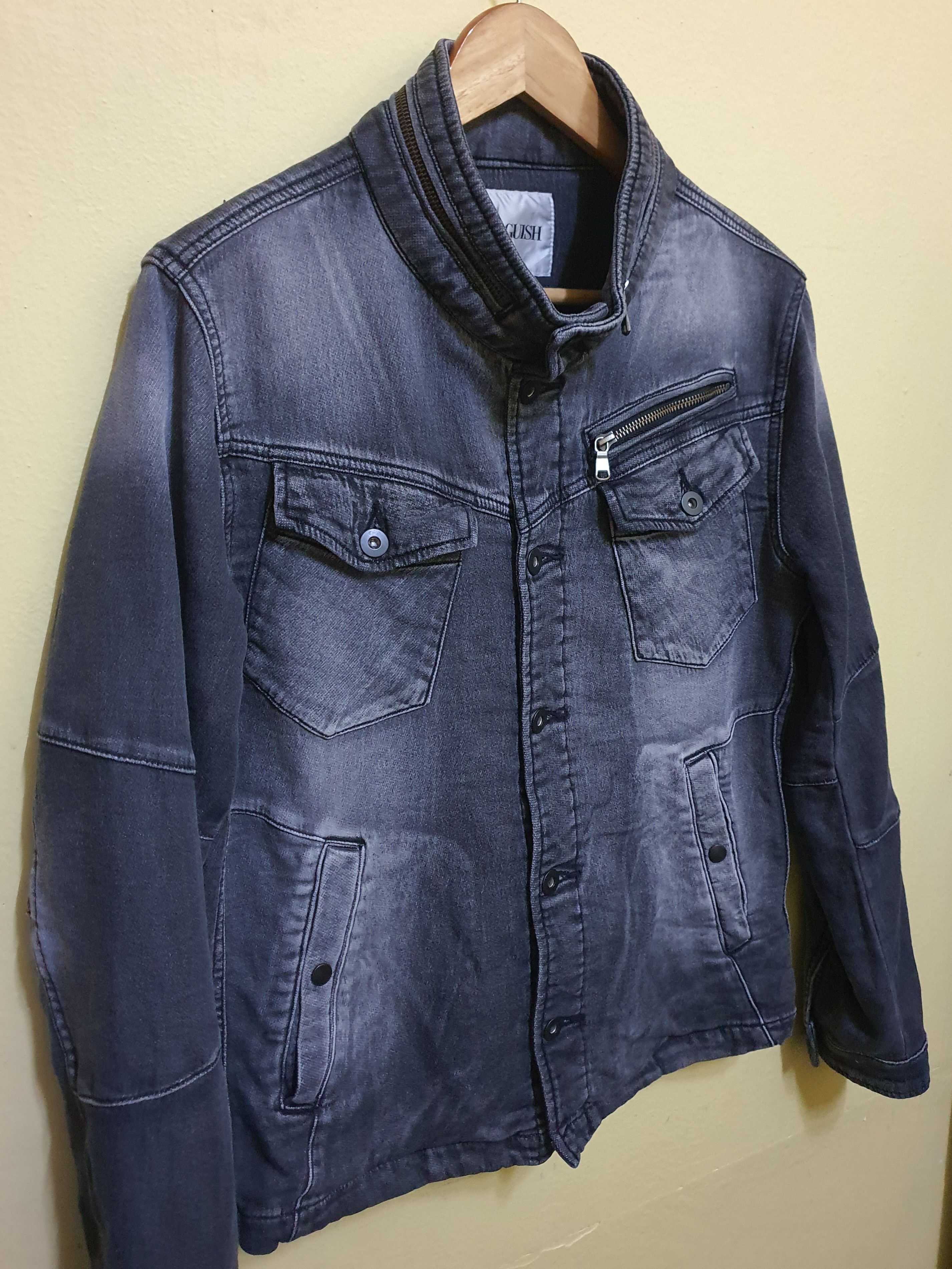 Japanese Brand Voguish Punk/Distressed/Washed Denim Jacket Size US M / EU 48-50 / 2 - 3 Thumbnail