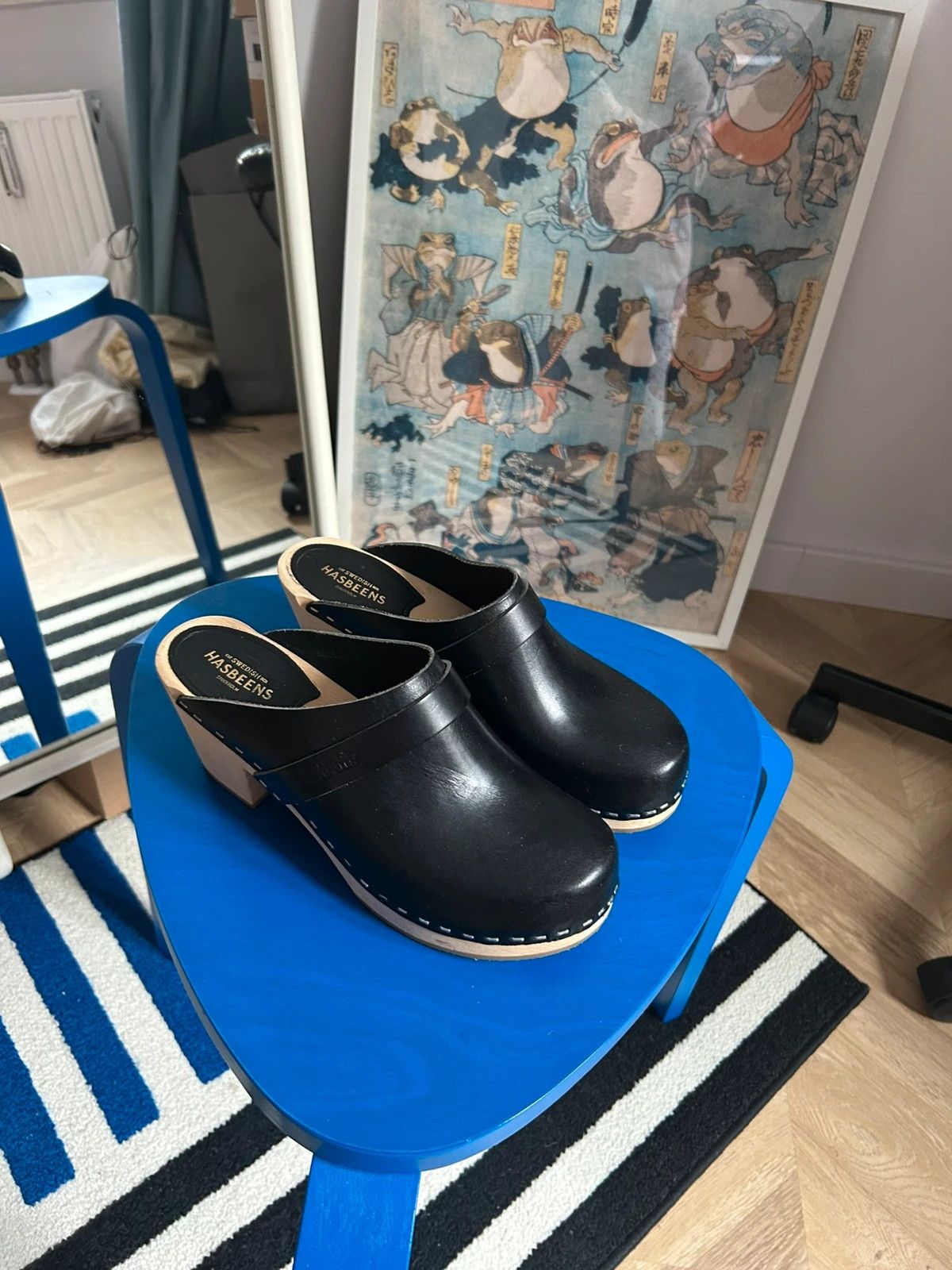Swedish Hasbeens Swedish Hasbeens Black Classic Clogs Size US 7 / IT 37 - 9 Thumbnail