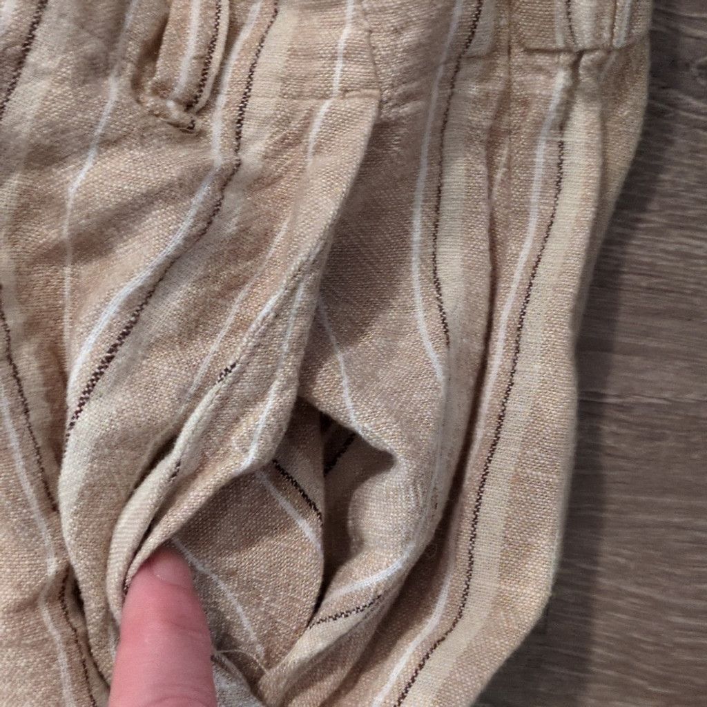 J. Jill J. Jill Striped Linen Rayon Blend Cropped Pants Size 2X Size 39" - 4 Thumbnail