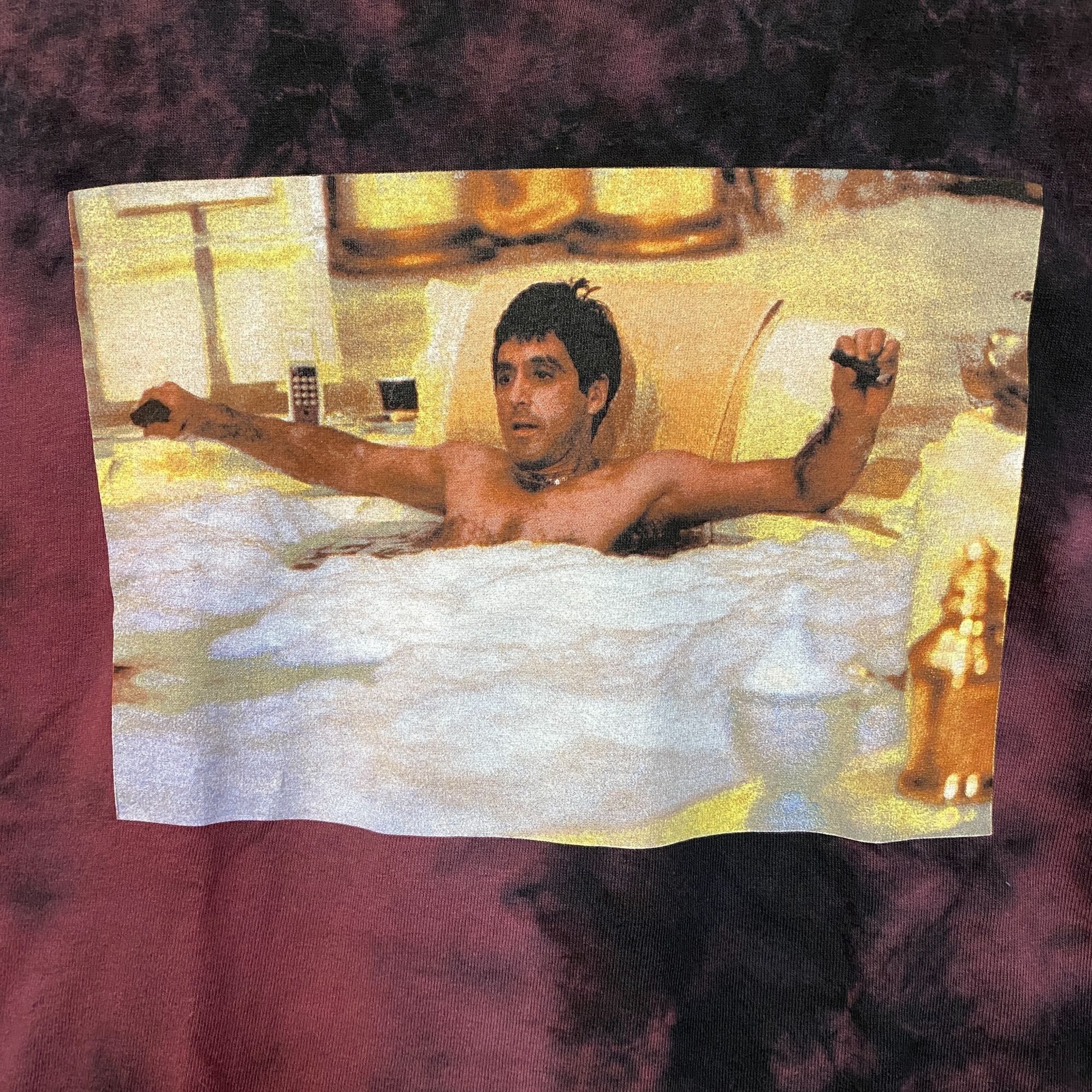 Other Scareface Tony Montana Maroon Tie Dye T-Shirt Medium Size US M / EU 48-50 / 2 - 2 Thumbnail
