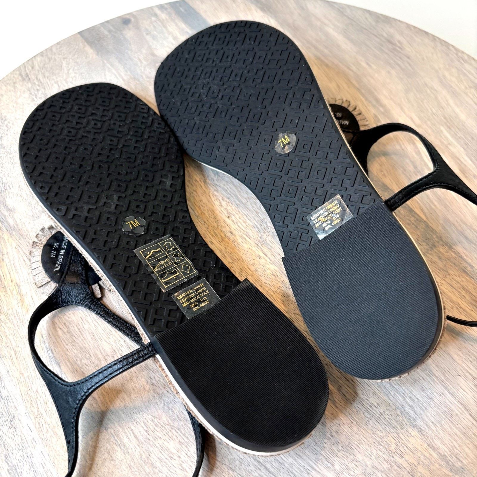 Tory Burch Tory Burch Miller Thong Black White Leather Sandals Size 7M Size US 7 / IT 37 - 8 Thumbnail