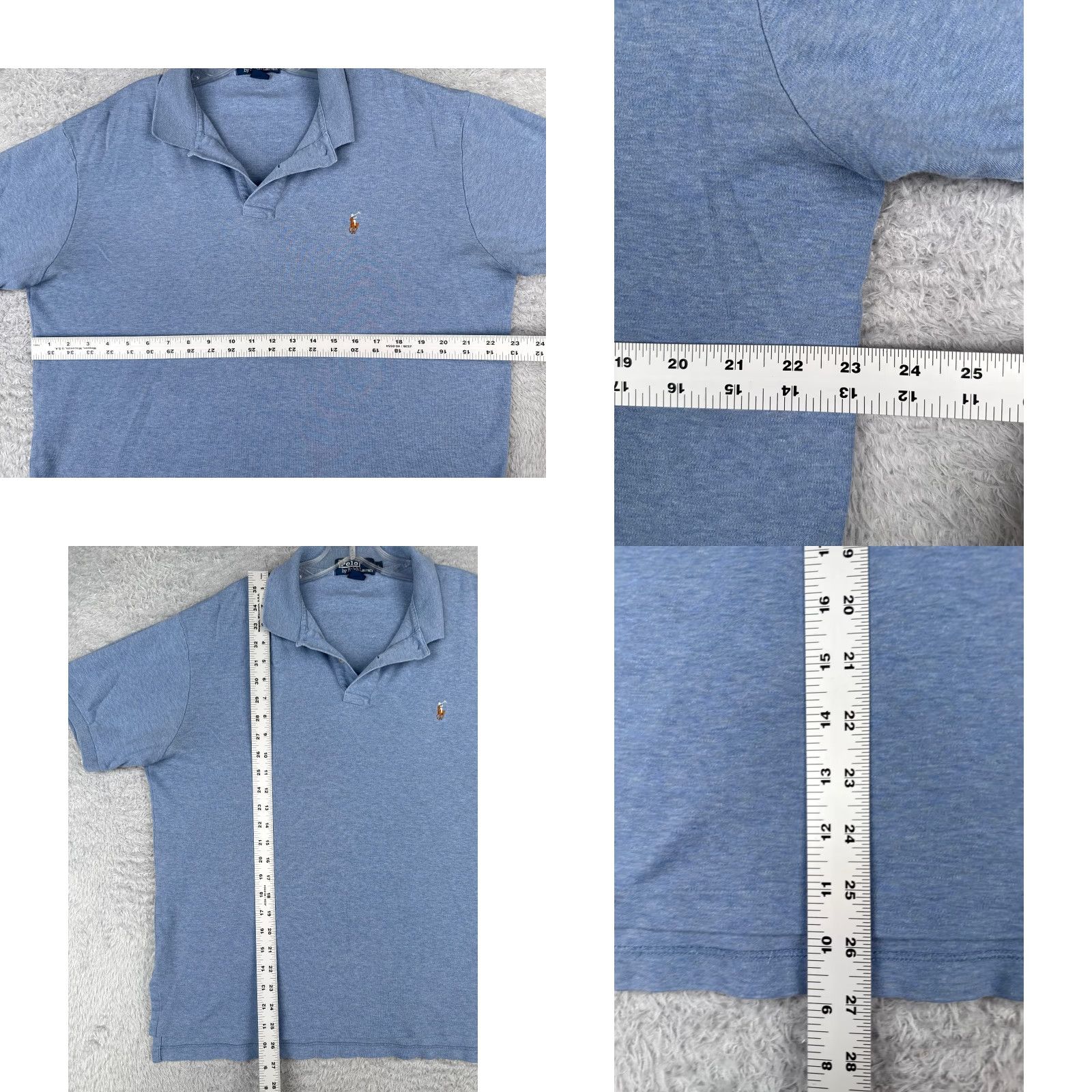 Ralph Lauren VINTAGE Ralph Lauren Polo Shirt Men L Blue 100% Cotton Jersey Wear, Casual, Travel, Workwear, Golf, Outdoors, Driving, Walking Mens Size US L / EU 52-54 / 3 - 8 Thumbnail