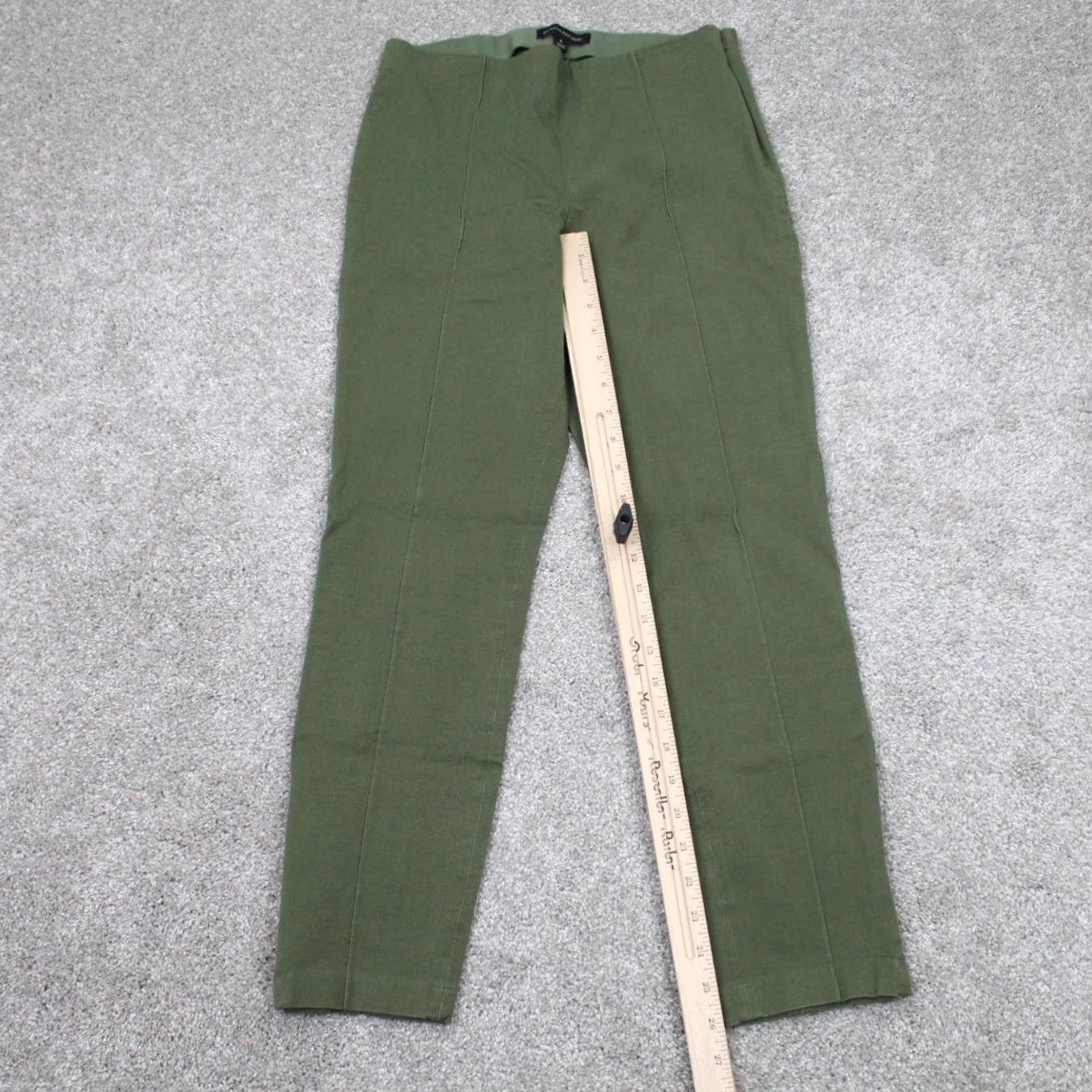 Banana Republic Banana Republic Women Pants 4 Green Sloan Legging Cotton/Rayon-Viscose Stretch Cropped Straight 4 Womens Green Ban Size 27" / US 4 / IT 40 - 2 Thumbnail