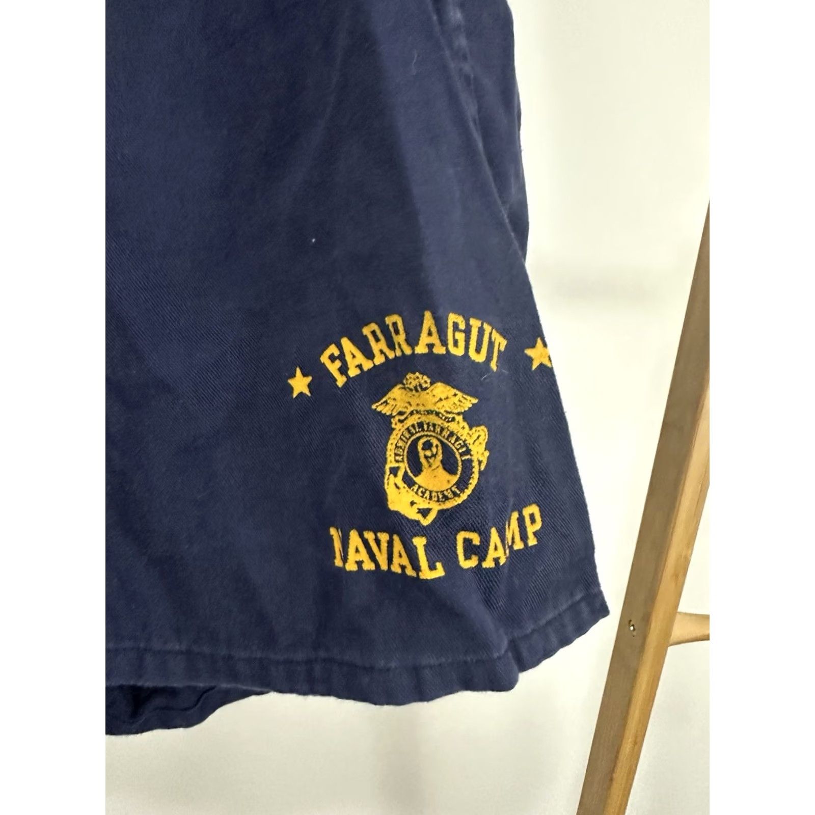 Champion VTG 70s Champion Blue Bar Farragut Naval Camp USN PT Fitness Gym Shorts XL Mens Size US 36 / EU 52 - 5 Thumbnail