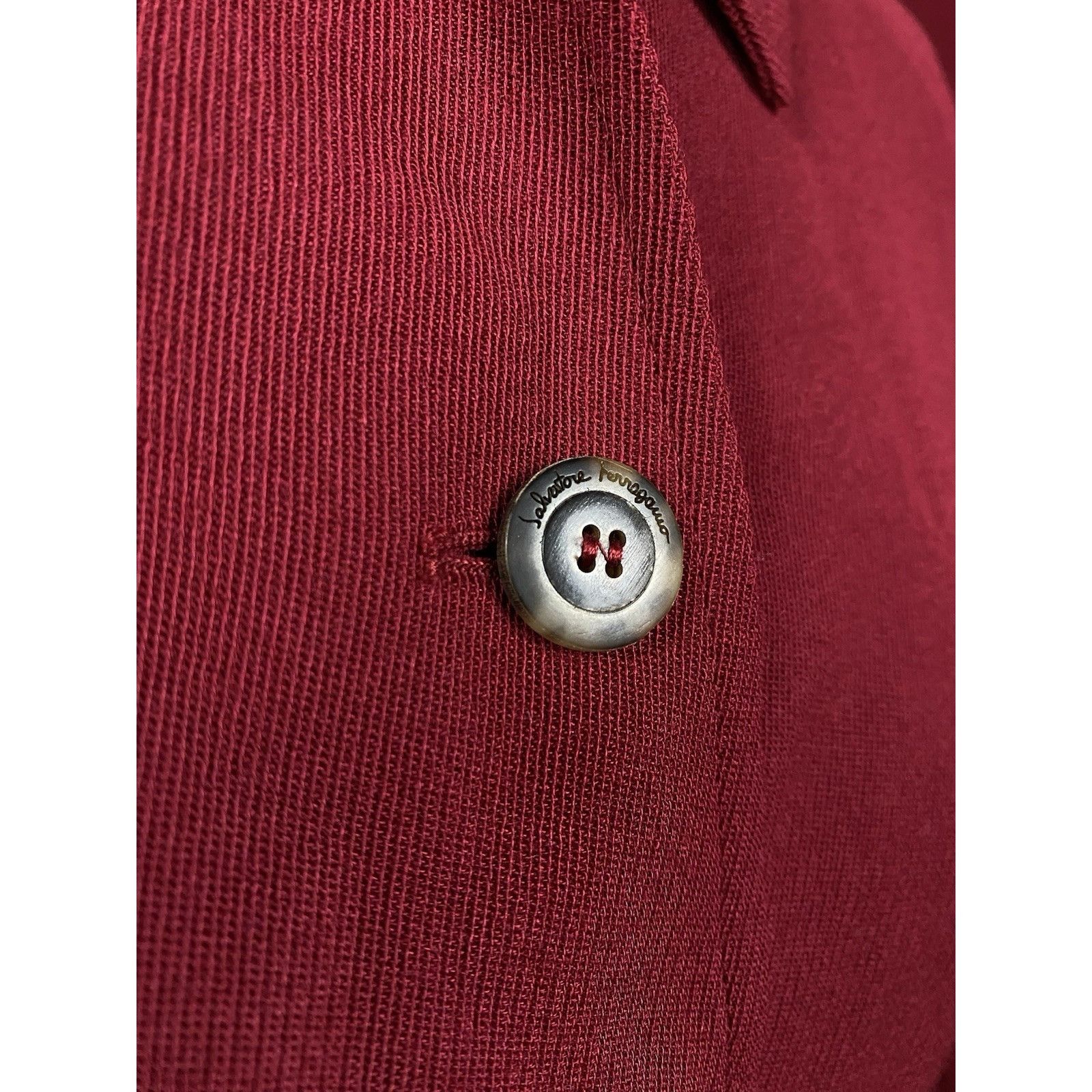 Salvatore Ferragamo Salvatore Ferragamo Women's Pink Red 2 Piece Wool Skirt Suit Size XL / US 12-14 / IT 48-50 - 8 Thumbnail