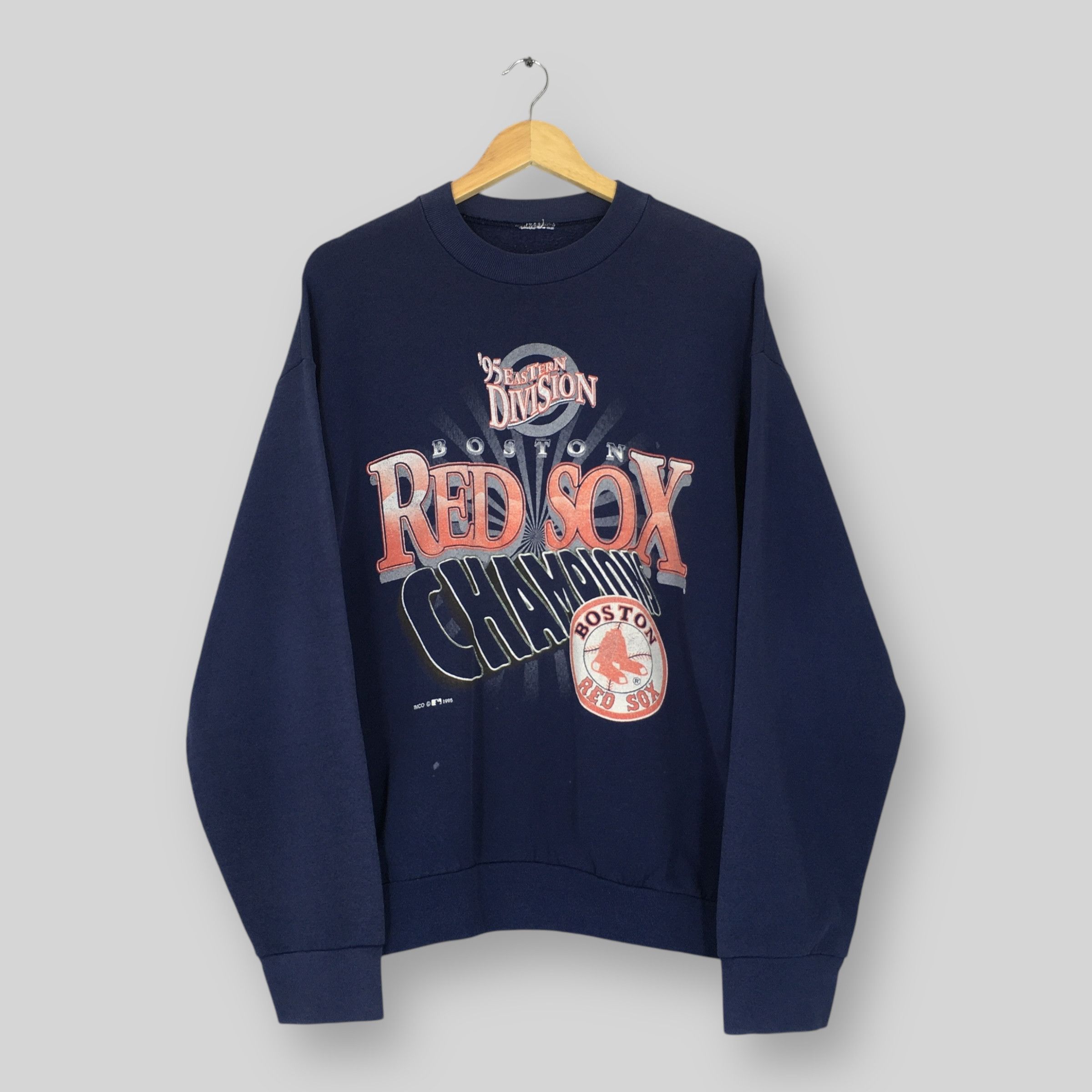 MLB × Vintage Vintage 90s Boston Red Sox MLB Sweatshirt Large Size US L / EU 52-54 / 3 - 1 Thumbnail