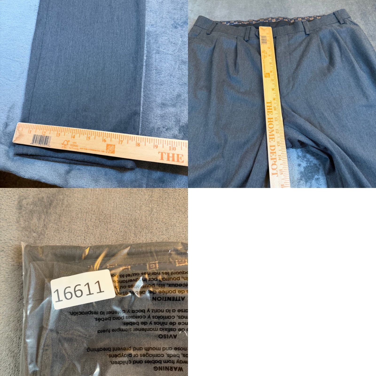 Ralph Lauren Lauren Ralph Lauren Gray Pleated Dress Pants Trousers Mens 36W 34L Size US 36 / EU 52 - 8 Thumbnail