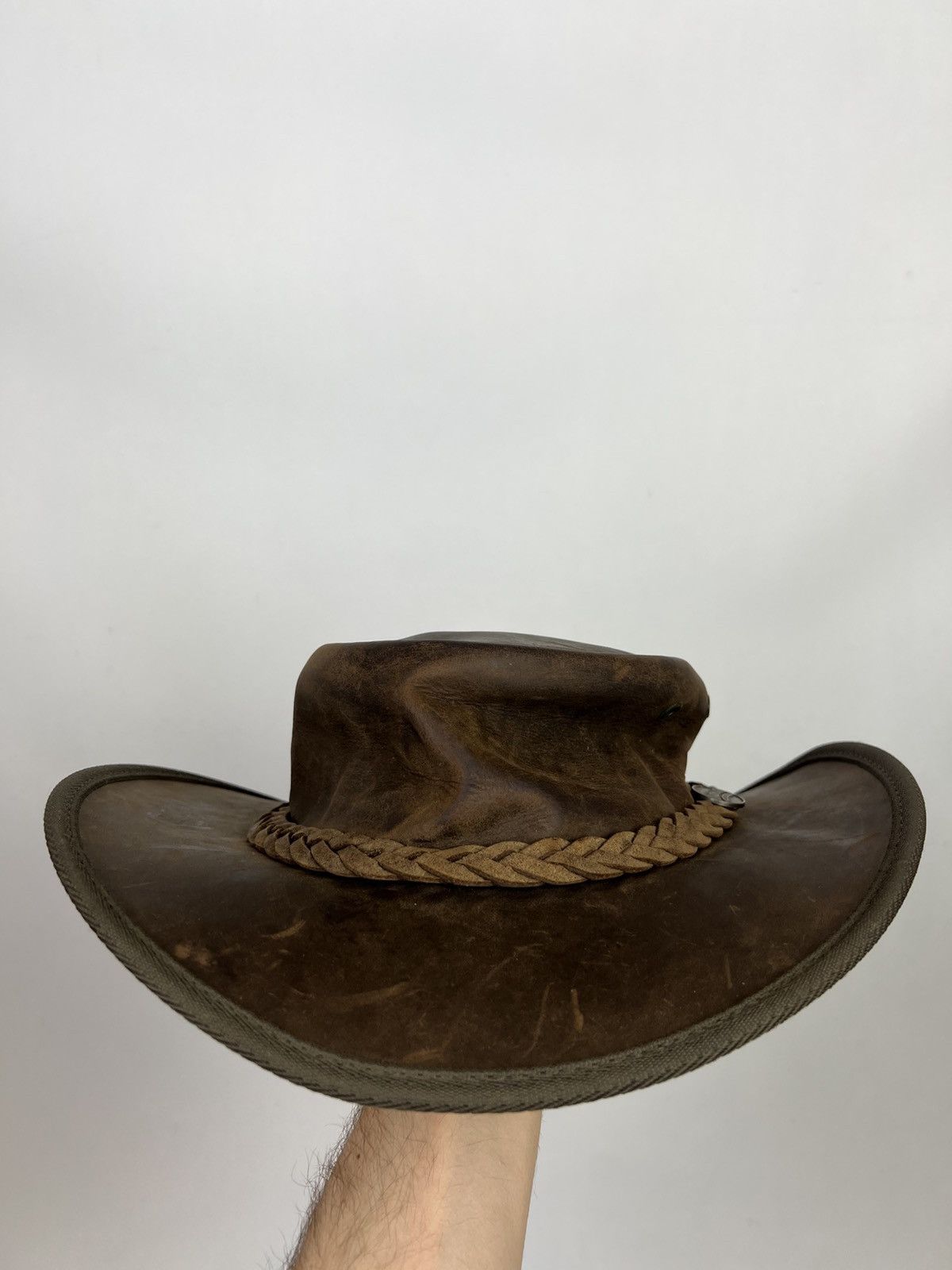 Other Vintage retro barmah leather cowboy punk rock western hat Size ONE SIZE - 2 Thumbnail