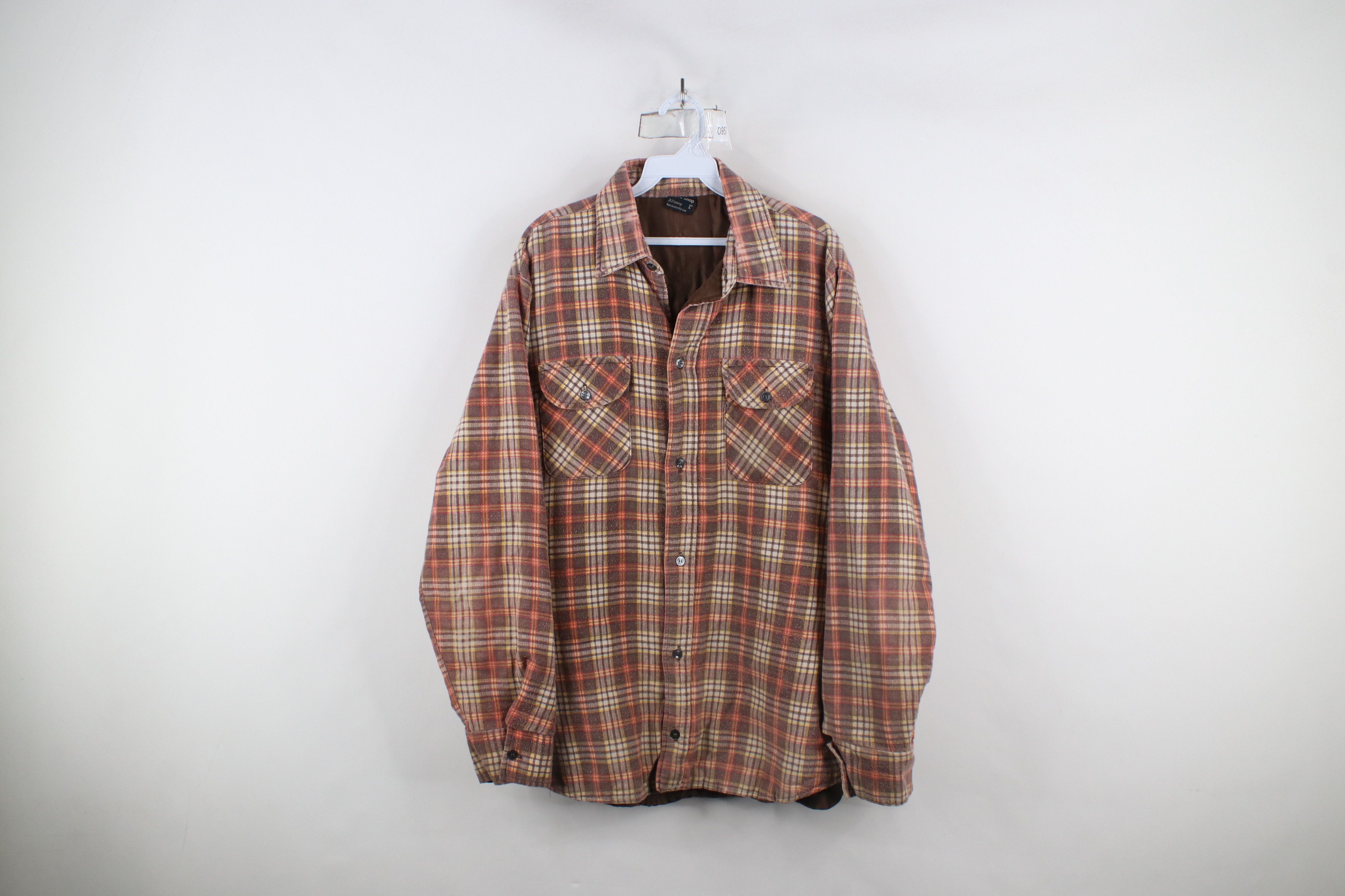 Vintage Vintage 70s Streetwear Flannel Button Shirt Jacket USA Size US L / EU 52-54 / 3 - 1 Thumbnail