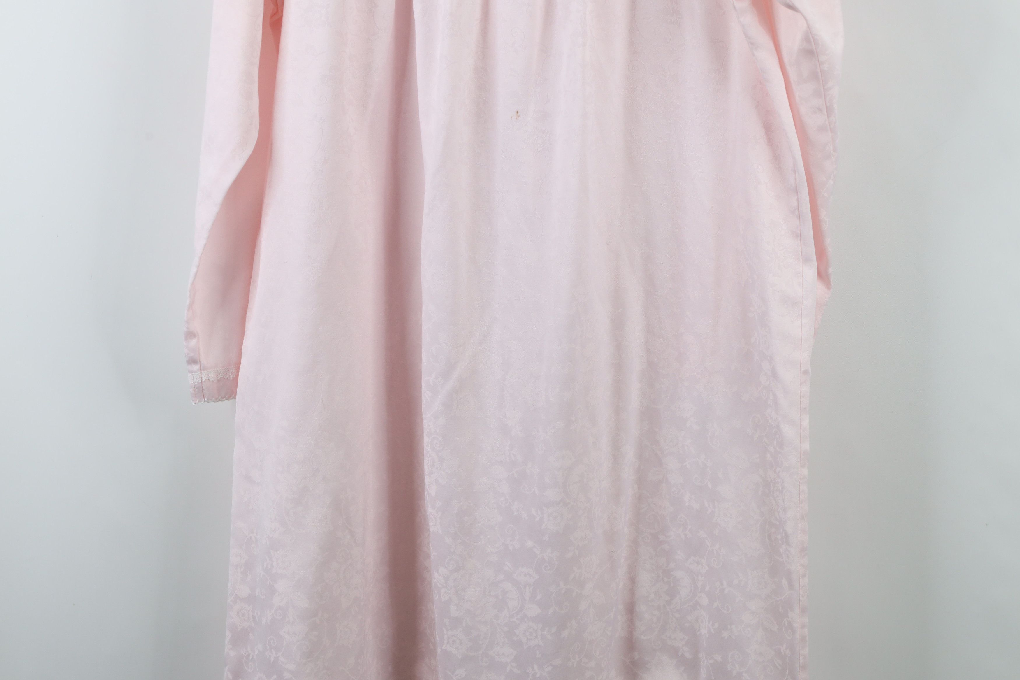 Vintage Vintage 90s Miss Elaine Lace Long Sleeve Night Gown Pink Size S / US 4 / IT 40 - 14 Thumbnail