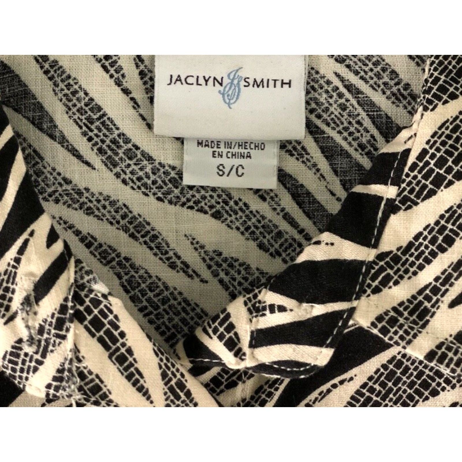 Vintage Jaclyn Smith Blouse Shirt S Black/Tan Zebra Animal Button Up 3/4 Sleeve Casual Workwear Women Size S / US 4 / IT 40 - 4 Thumbnail
