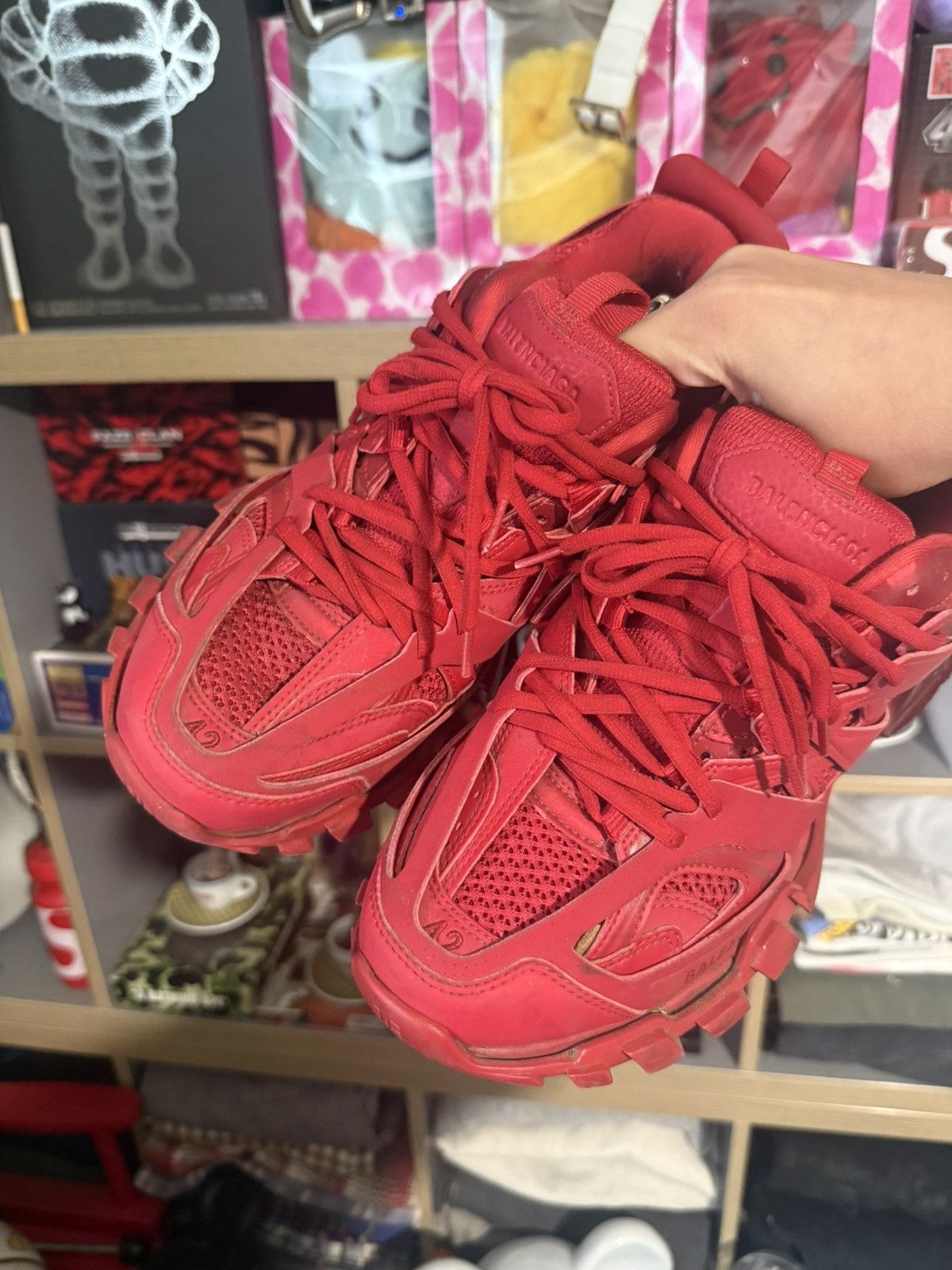 Balenciaga Balenciaga Red Track Sneakers Size US 9 / EU 42 - 2 Thumbnail