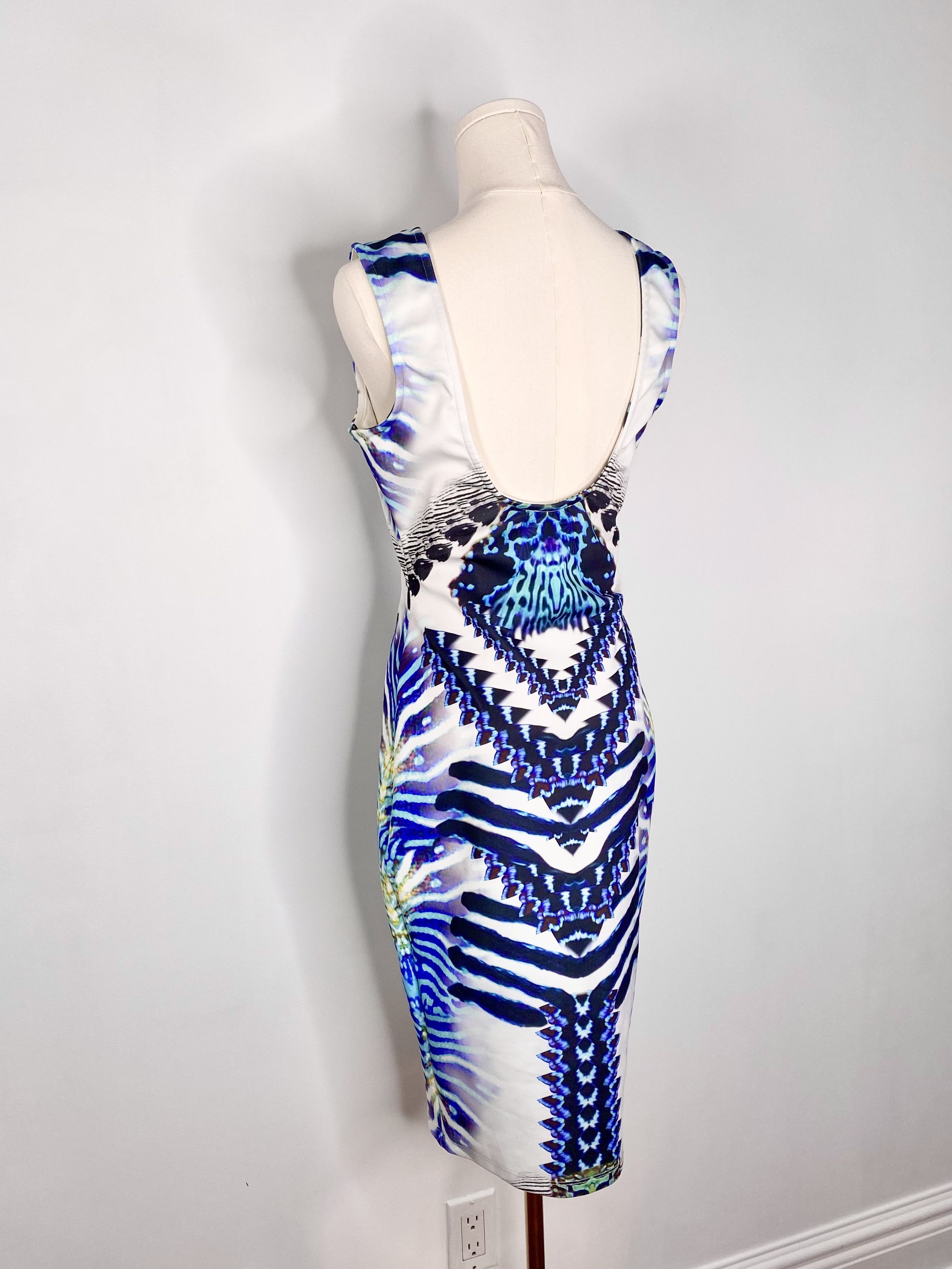 Asos Asos Petite - Bold Abstract Stripe Bodycon Dress Size M / US 6-8 / IT 42-44 - 7 Thumbnail