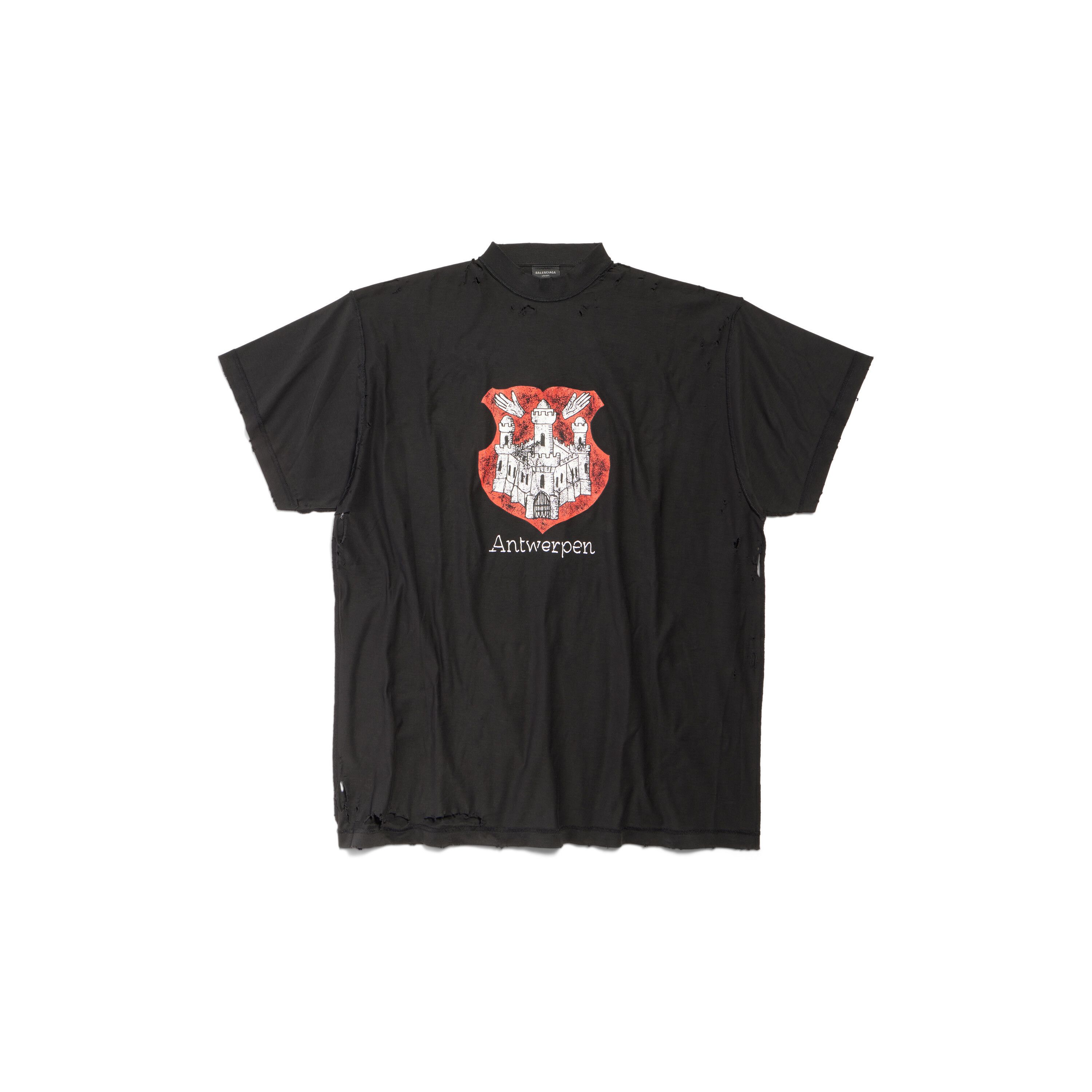BALENCIAGA BFRND Tシャツ Balenciaga Bfrnd Series Inside-out Oversized T-shirt 'Black Faded
