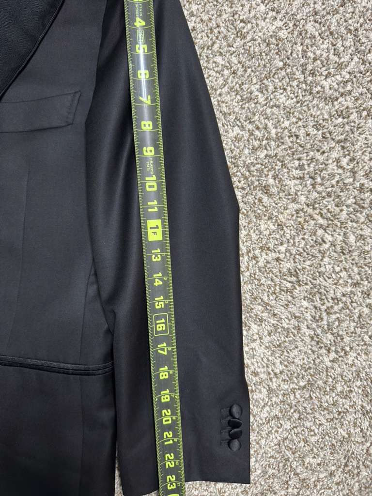 Suitsupply Suitsupply Perennial Black Wool Tuxedo Jacket - 44S Size 44S - 6 Thumbnail