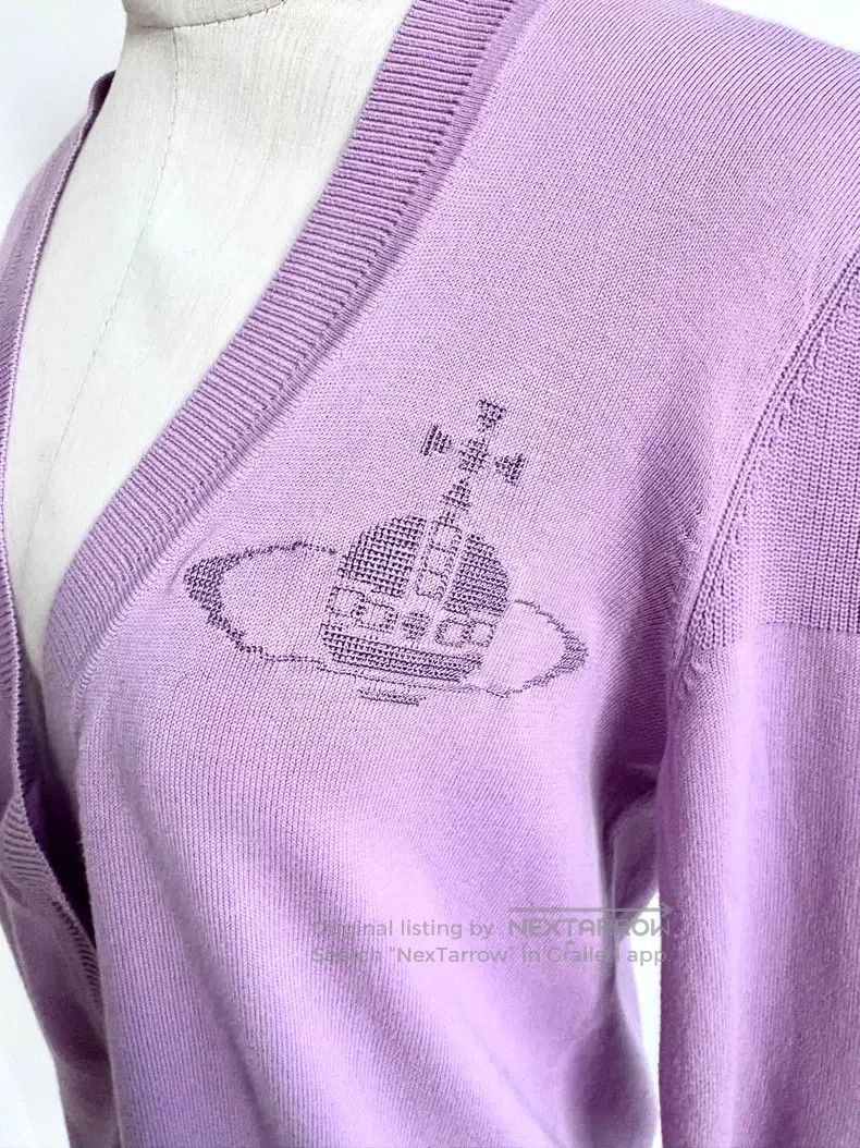 Vivienne Westwood Vivienne Westwood Used Lavender Purple Saturn Knit Sweater Size L / US 10 / IT 46 - 3 Thumbnail
