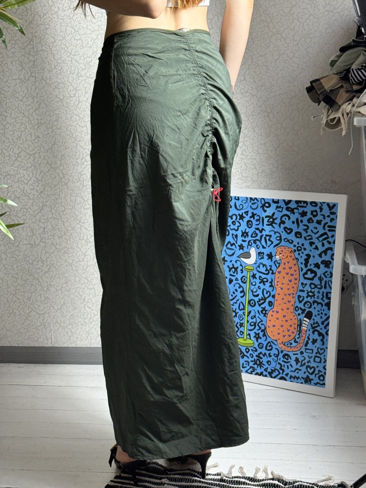 Cop Copine VINTAGE COP COPINE 2000s MAXI NYLON DRAWSTRING SKIRT Size 28" / US 6 / IT 42 - 5 Thumbnail