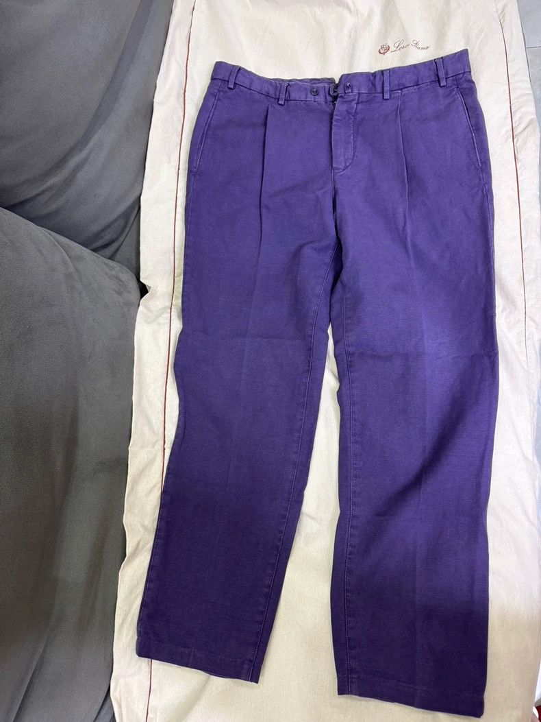 Loro Piana LORO PIANA Cotton and hemp casual pants Size 34" / US 12 / IT 48 - 1 Thumbnail