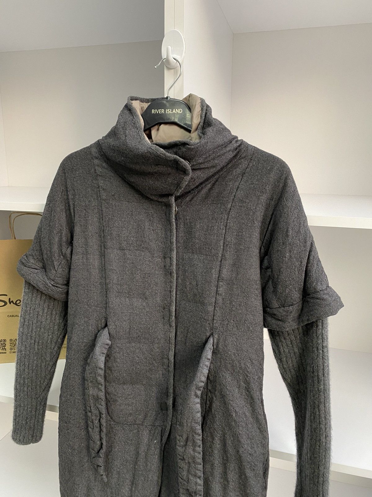 Brunello Cucinelli × Designer × Vintage Vintage Brunello Cucinelli women’s Cashmere Luxury Gray Coat Size M / US 6-8 / IT 42-44 - 4 Thumbnail