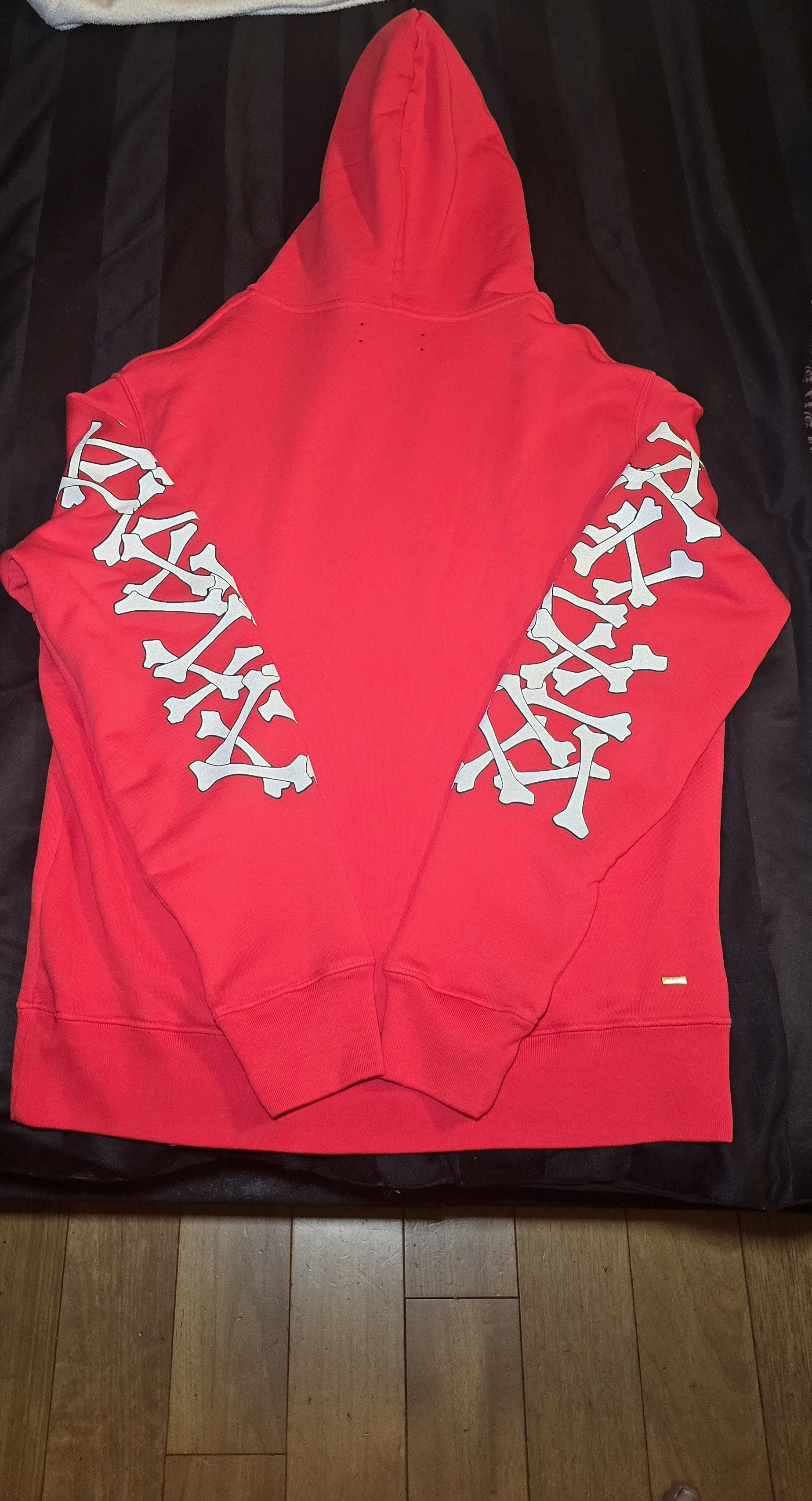 Amiri AMIRI BONES STACKED HOODIE RED SZ L Size US L / EU 52-54 / 3 - 7 Thumbnail