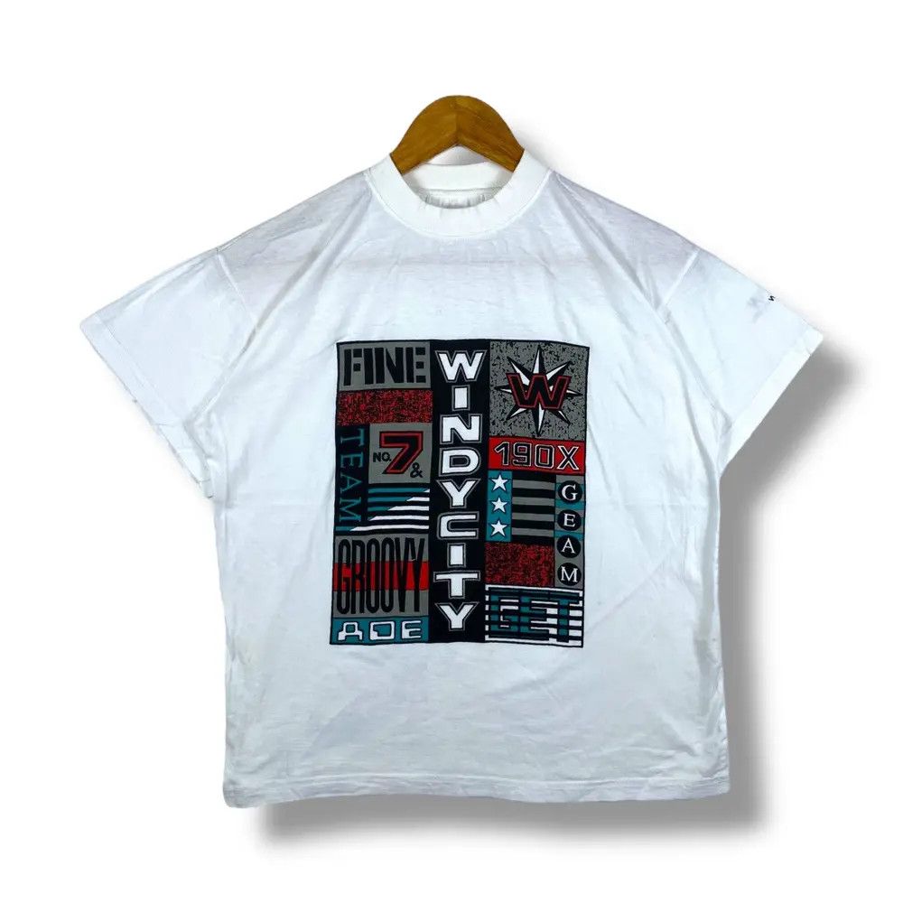 Vintage WINDY CITY Team No.7 Promo Graphic Tee Shirt Free Size Size US M / EU 48-50 / 2 - 1 Thumbnail