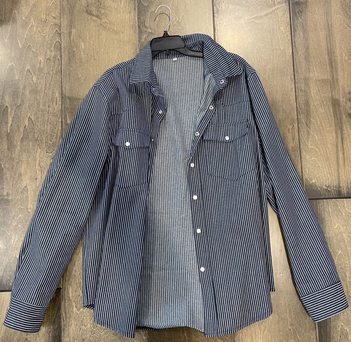 Vintage Vintage Striped Button-Up Shirt Size US L / EU 52-54 / 3 - 3 Thumbnail