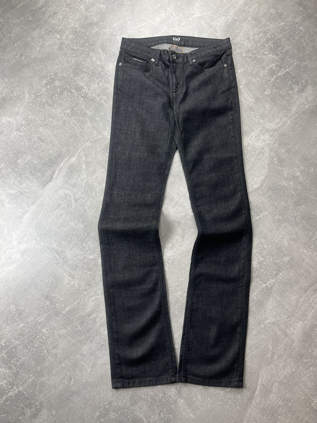 Dolce & Gabbana Vintage D&G Dolce & Gabbana Slimmy Jeans Y2K Black Denim Size 27" / US 4 / IT 40 - 6 Thumbnail