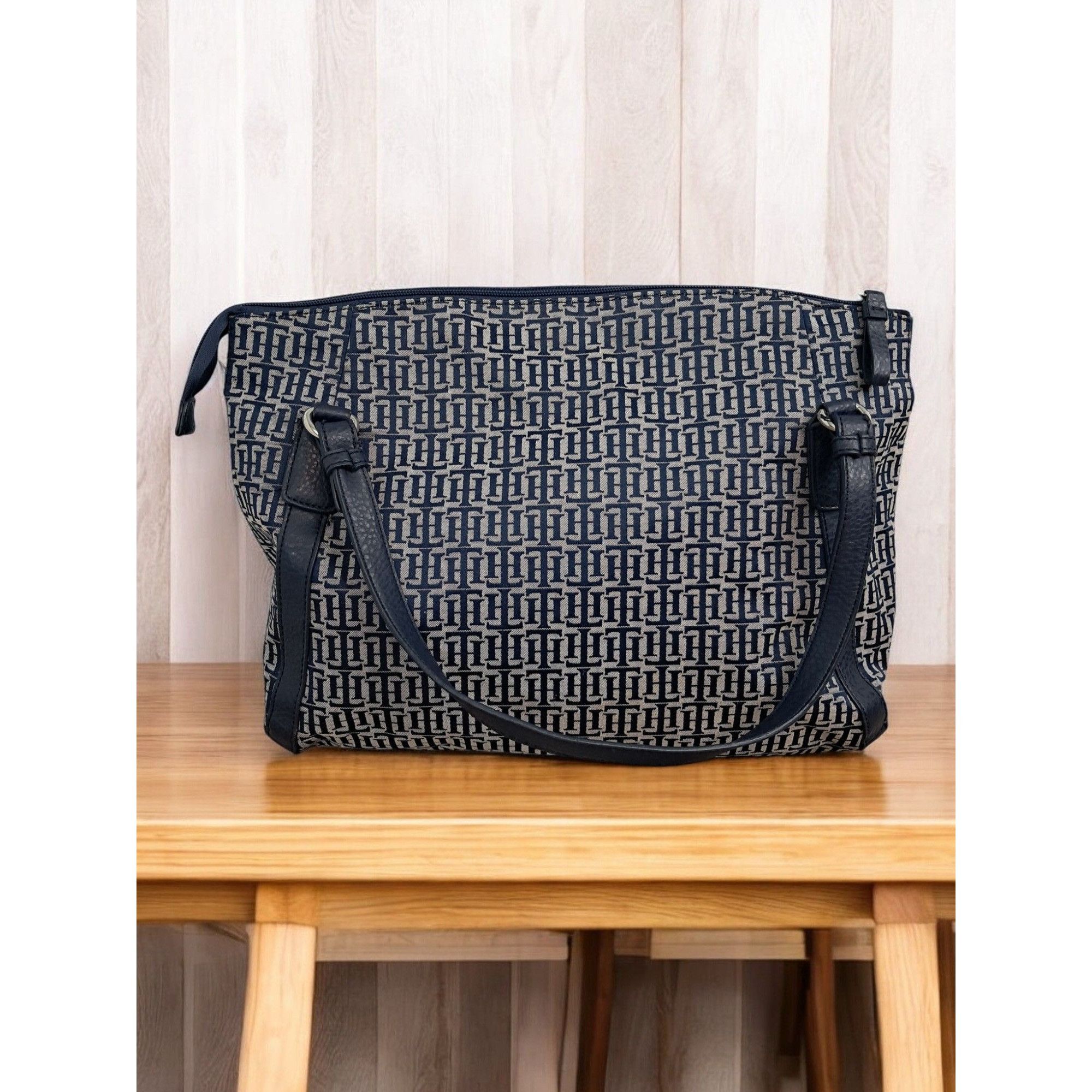Tommy Hilfiger Tommy Hilfiger Large Monogram Shoulder Tote Bag Size ONE SIZE - 4 Thumbnail