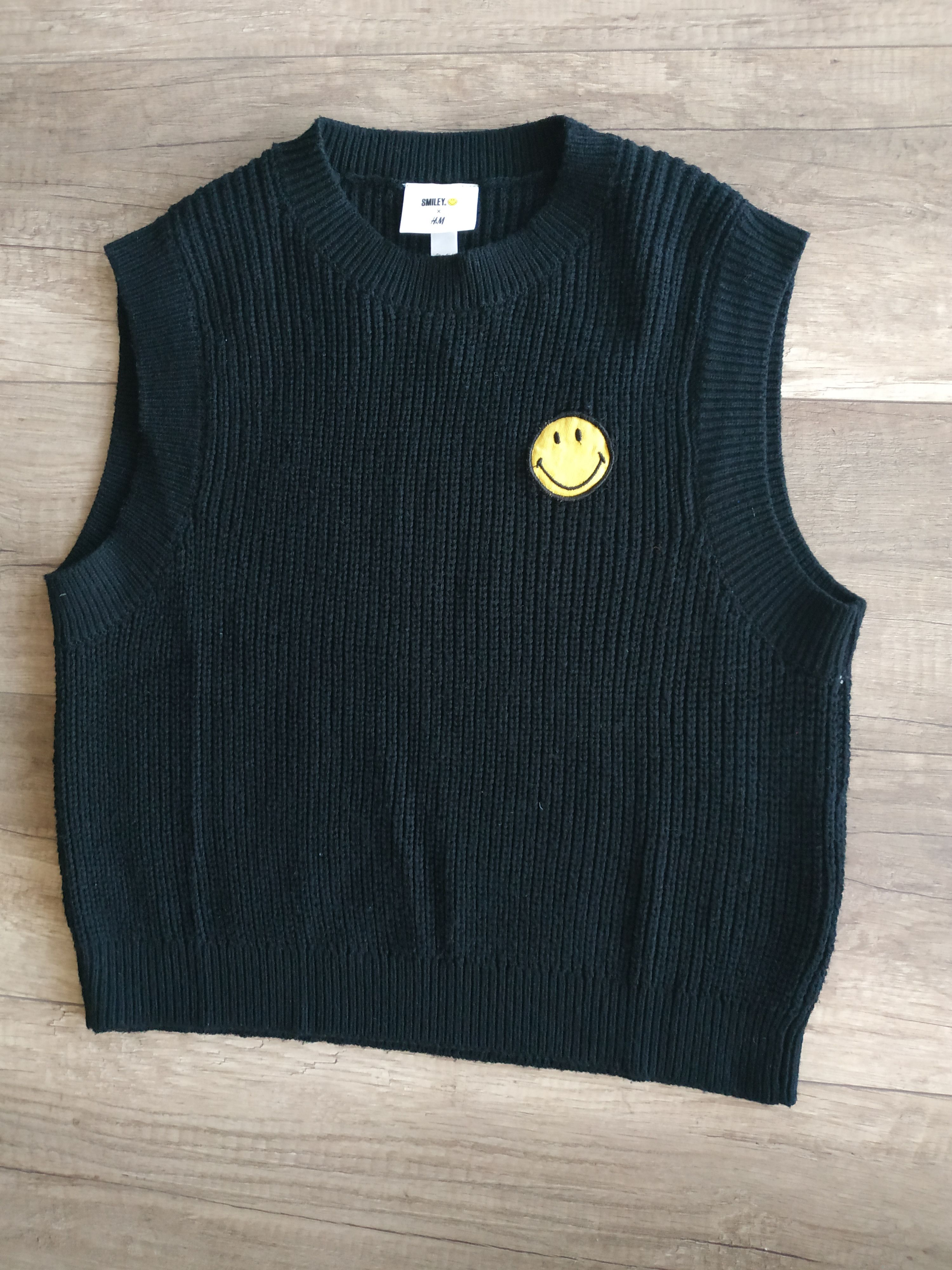 Designer × H&M H&M x Smiley Women's Knit Vest/ Sweat/ Pullover, s. SMALL Size S / US 4 / IT 40 - 2 Thumbnail