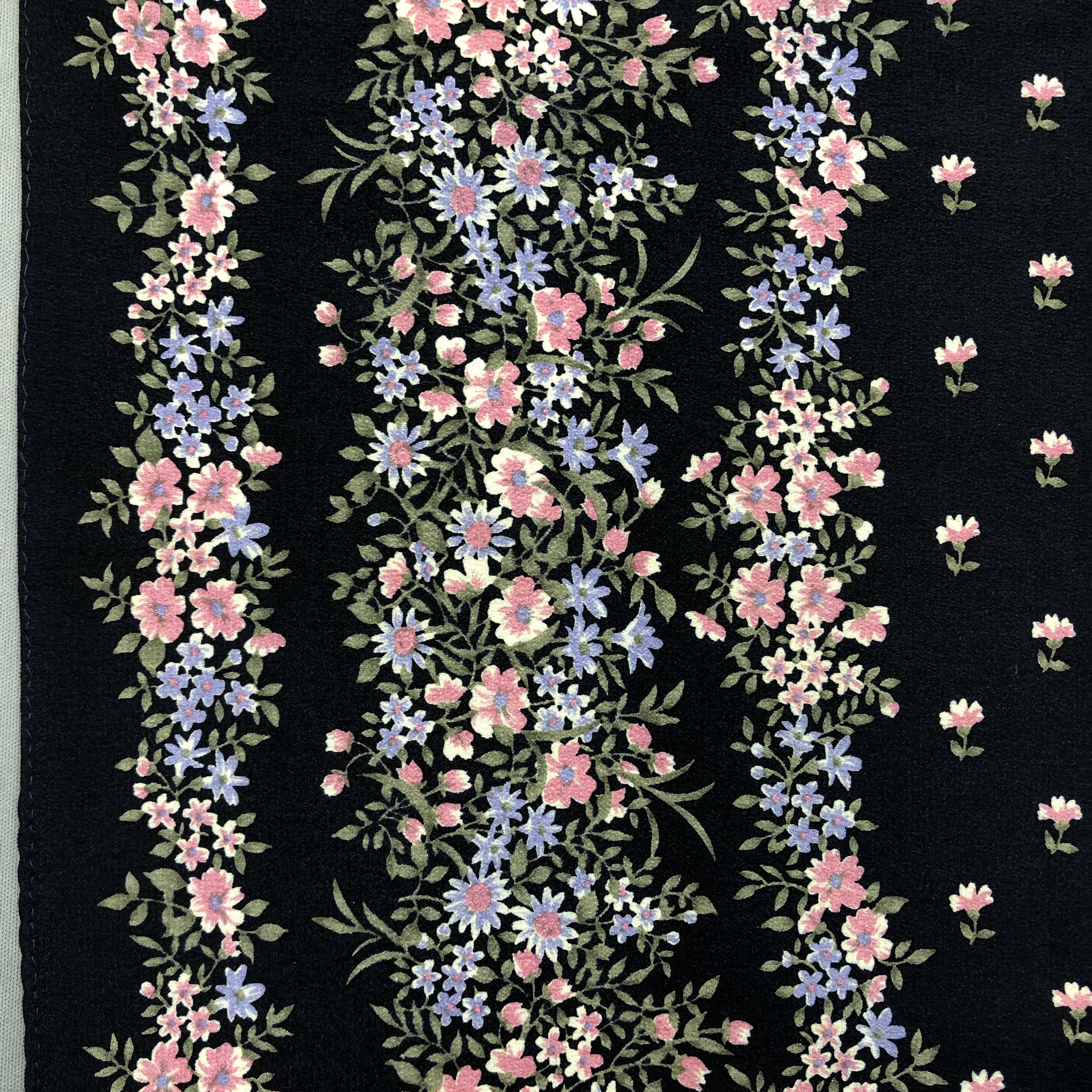 Japanese Brand Vintage Floral SILK Scarf Twill Stole Wraps Scarves Size ONE SIZE - 6 Thumbnail