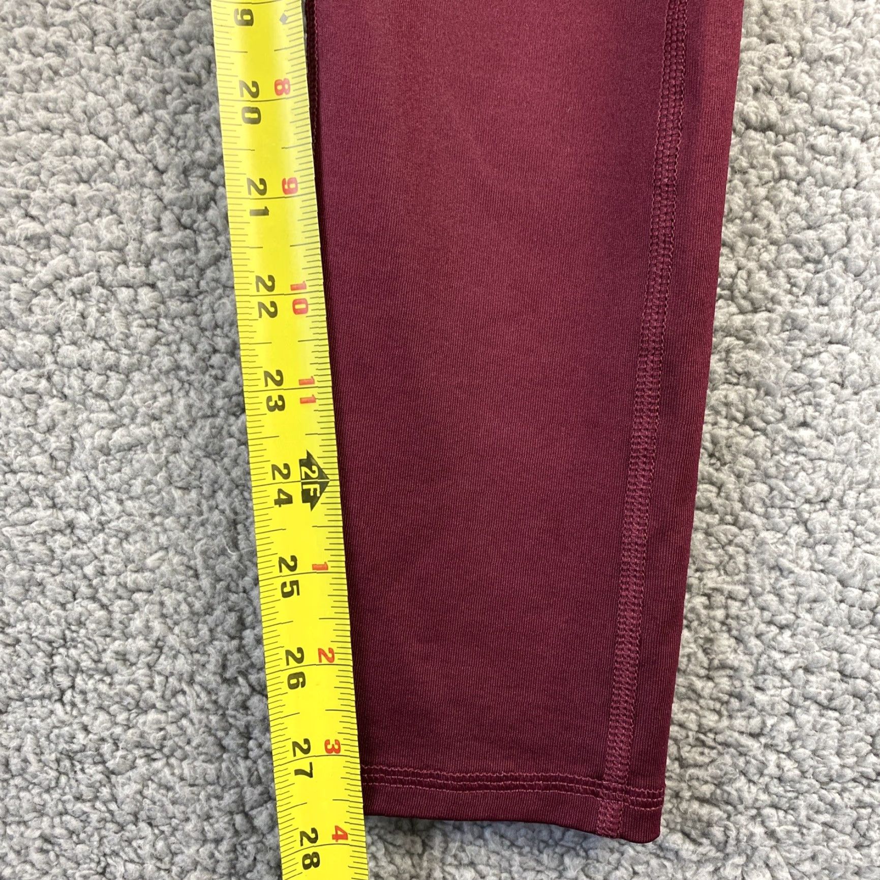 Champion CHAMPION DUODRY WORKOUT LEGGINGS WOMEN'S SIZE Small S MAROON / 38-56 Size 28" / US 6 / IT 42 - 5 Thumbnail