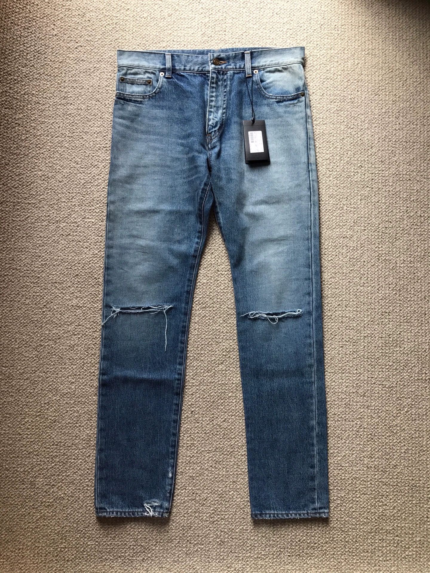 Yves Saint Laurent YSL SLP D10 Distressed Jeans W31 Size US 31 - 1 Thumbnail