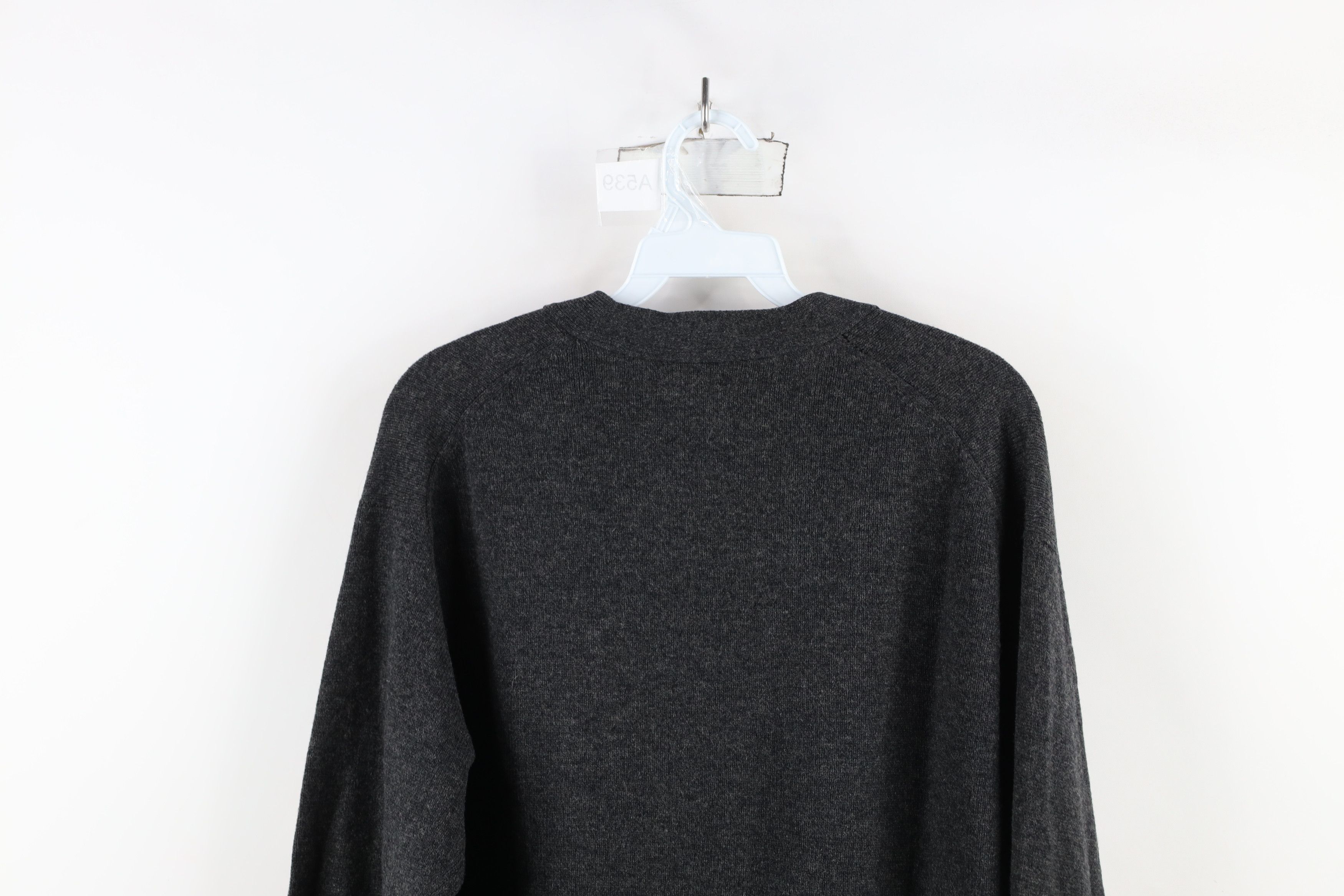 Vintage Vintage 40s 50s Rockabilly Lambswool Cardigan Sweater Gray Size US L / EU 52-54 / 3 - 12 Thumbnail