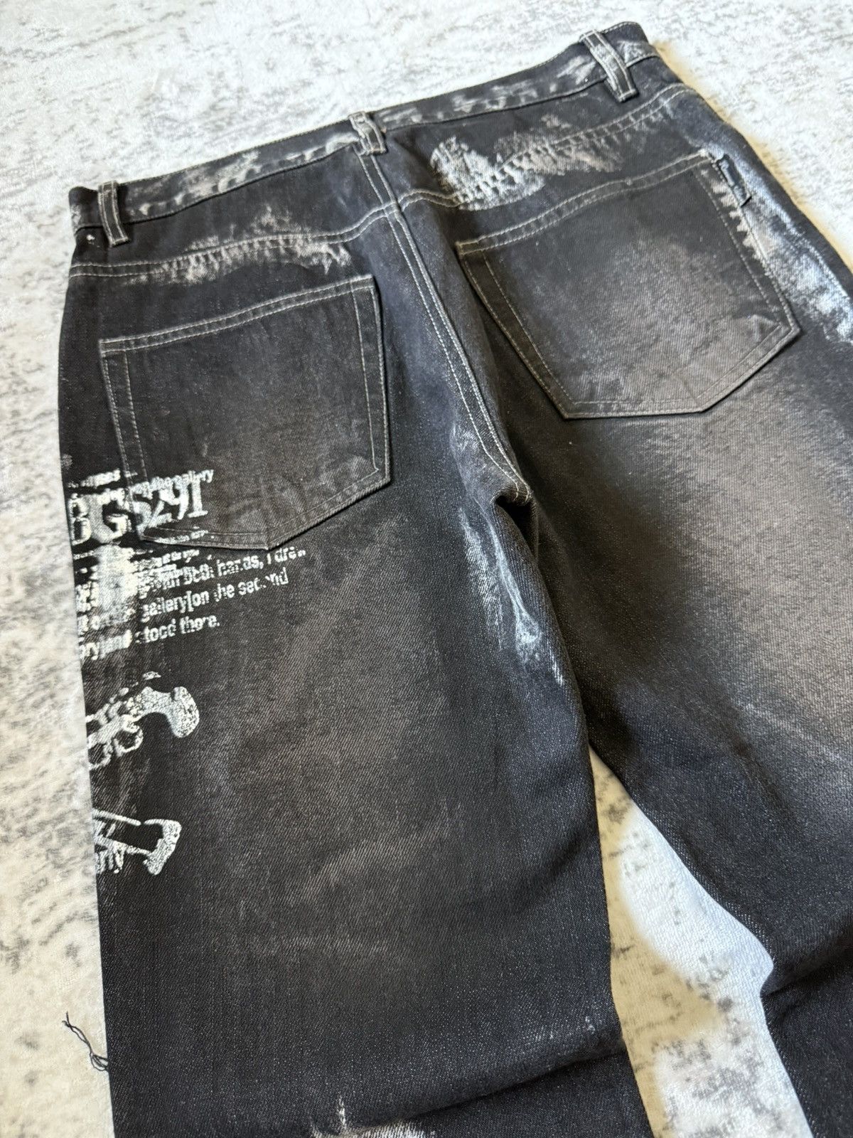 Japanese Brand Rare Bernings Sho Poems Riot Studded Flared Jeans Japan Size US 30 / EU 46 - 16 Thumbnail