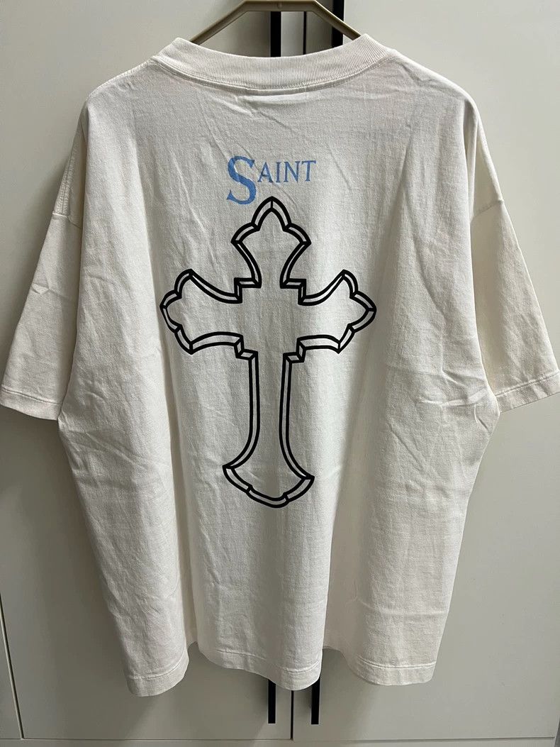 Saint Michael Saint Michael Character cross printed white short sleeves Size US XL / EU 56 / 4 - 2 Thumbnail