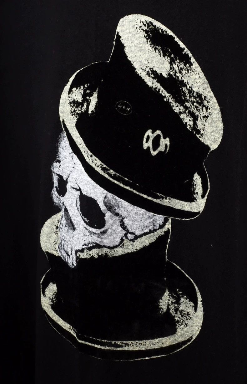 Yohji Yamamoto Yohji Yamamoto Flocked Skull Print Long Sleeve 2506-Nextarr Size US L / EU 52-54 / 3 - 3 Thumbnail