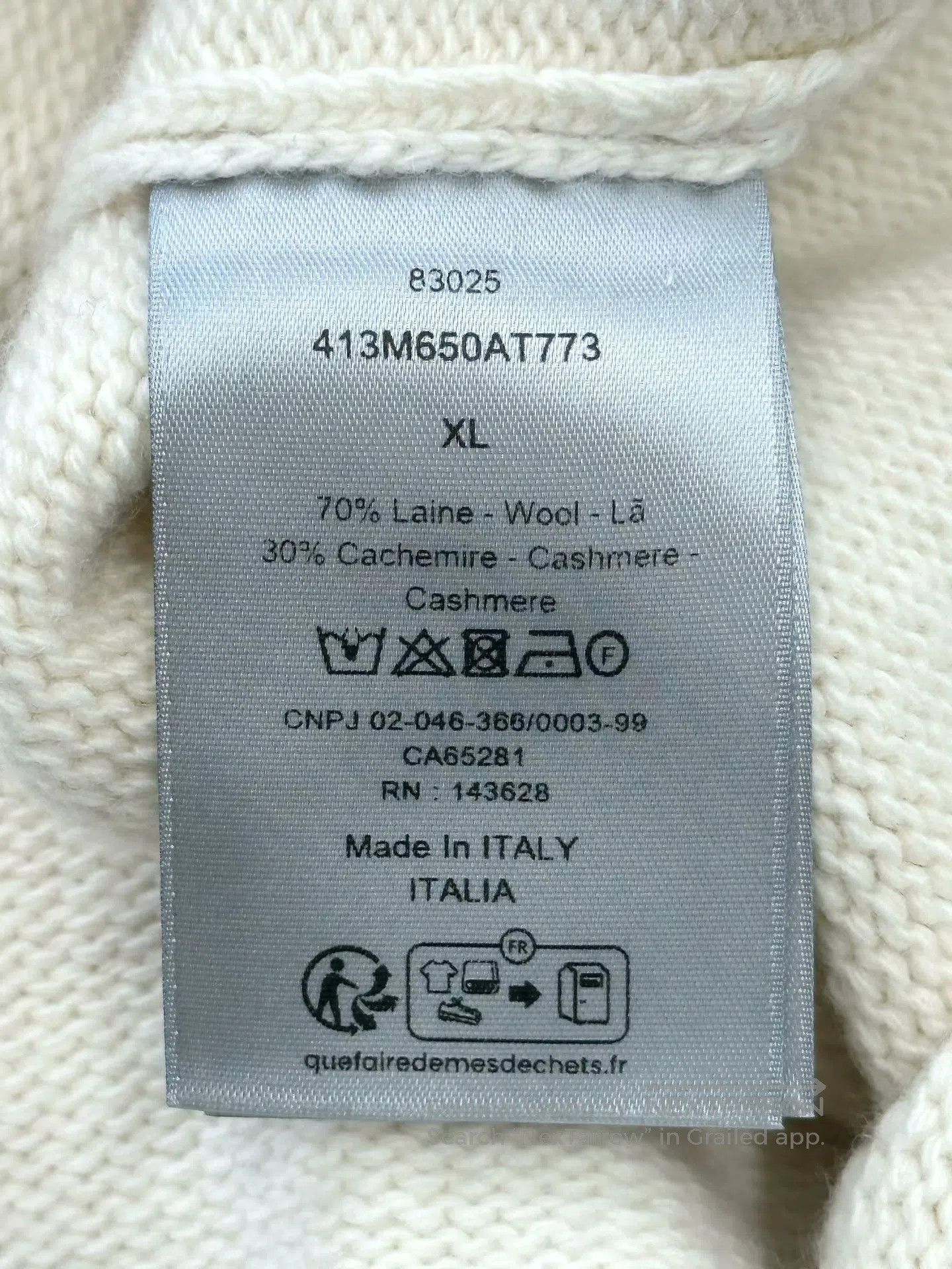 Dior Dior Beige Rainbow Letter Logo Wool Knit Vest| Size XL / US 12-14 / IT 48-50 - 4 Thumbnail