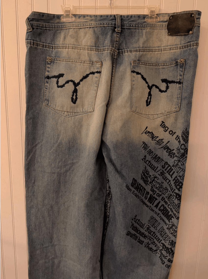 Ecko Unltd. Vintage Ecko Unlimited Graffiti Print Distressed Jeans Sz.40 Size US 40 / EU 56 - 7 Thumbnail